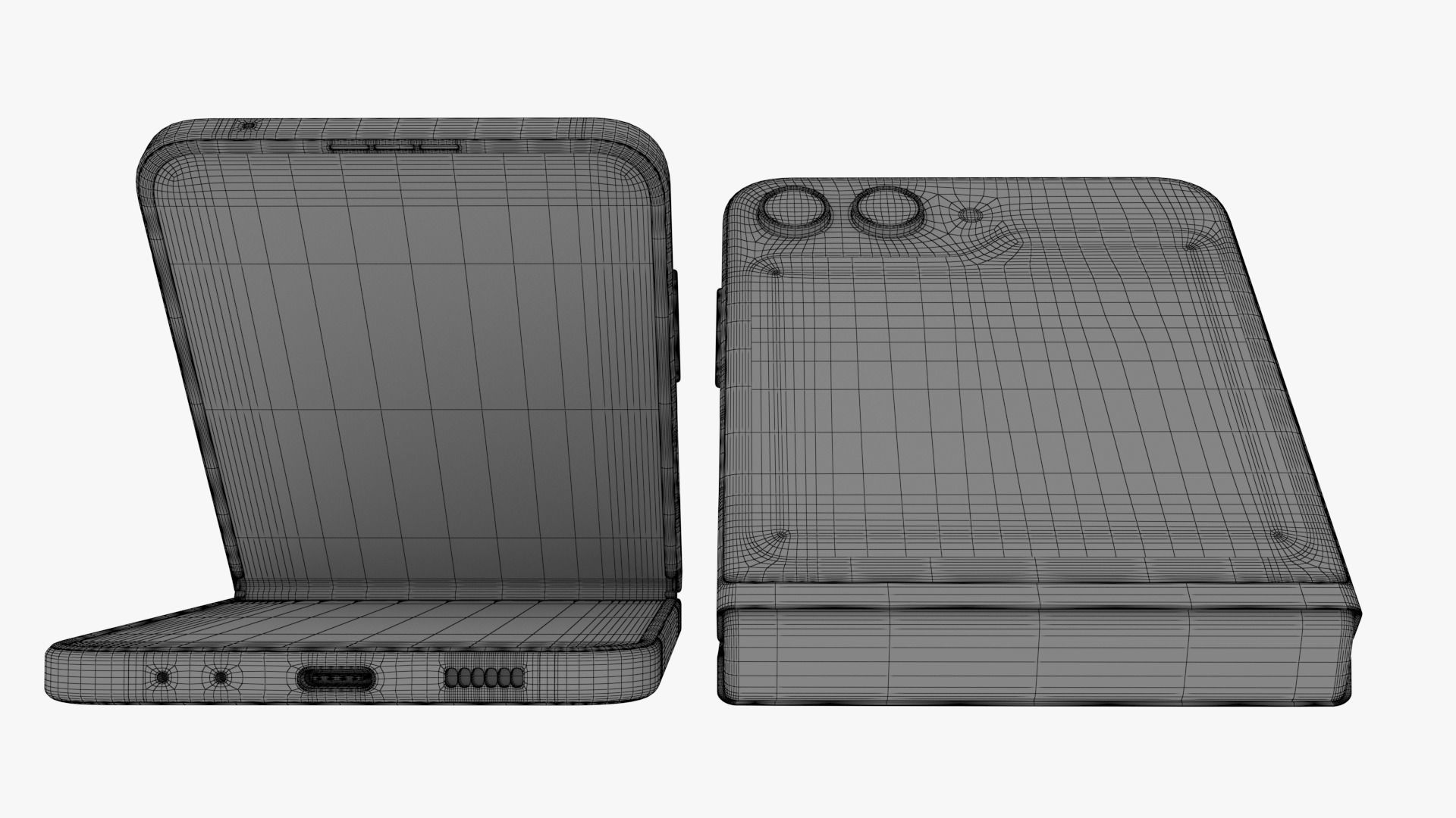 Samsung Galaxy Z Flip 5 Mint 3D model_4