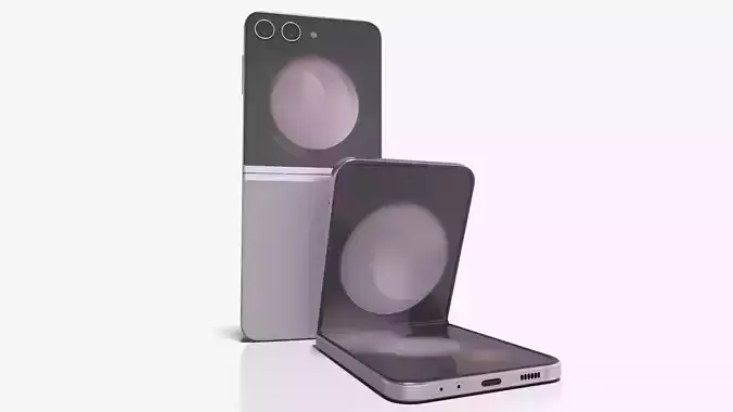 Samsung Galaxy Z Flip 5 Lavender 3D model