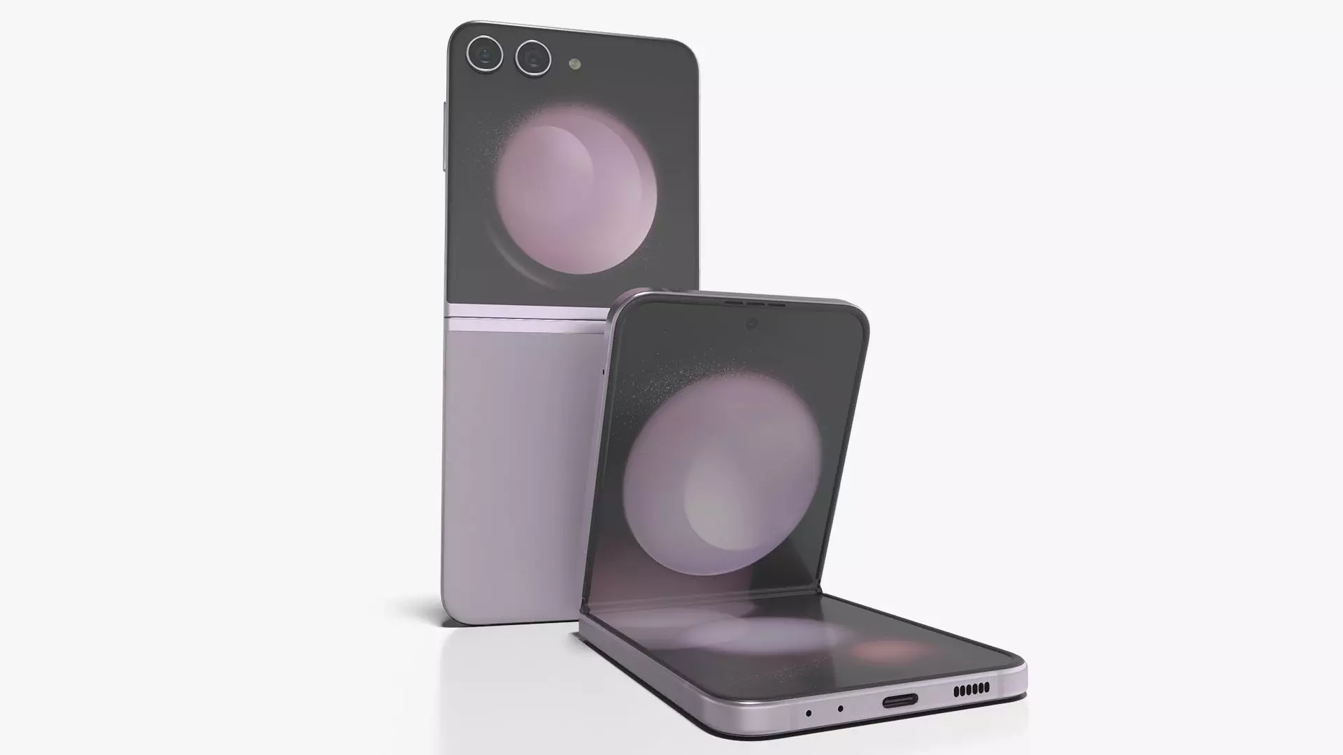 Samsung Galaxy Z Flip 5 Lavender 3D model_0