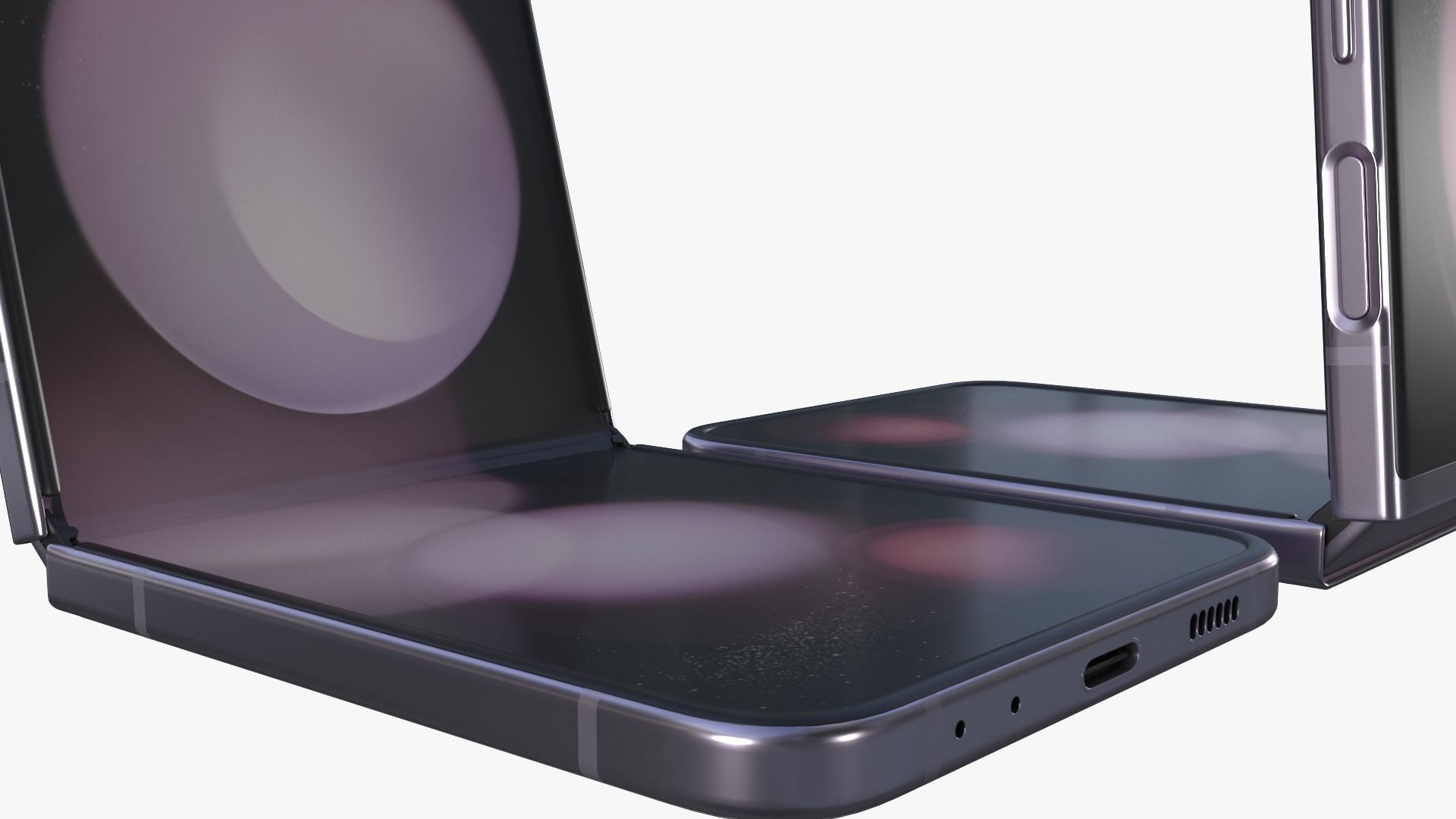 Samsung Galaxy Z Flip 5 Lavender 3D model_9