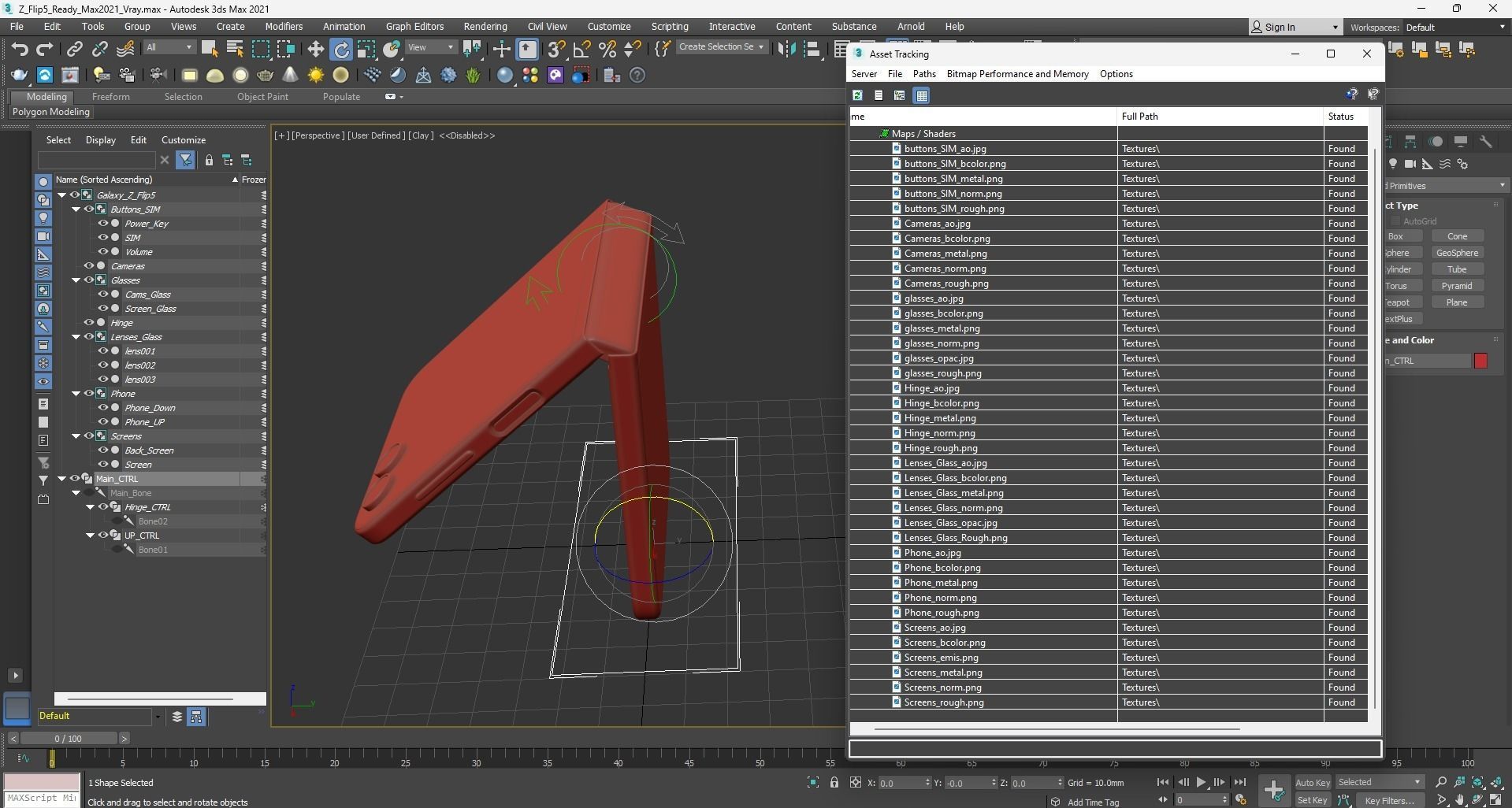 Samsung Galaxy Z Flip 5 Lavender 3D model_25