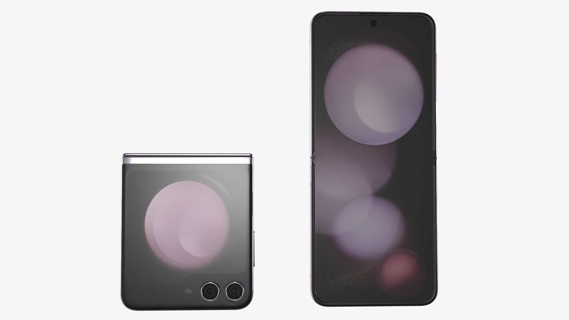 Samsung Galaxy Z Flip 5 Lavender 3D model_4