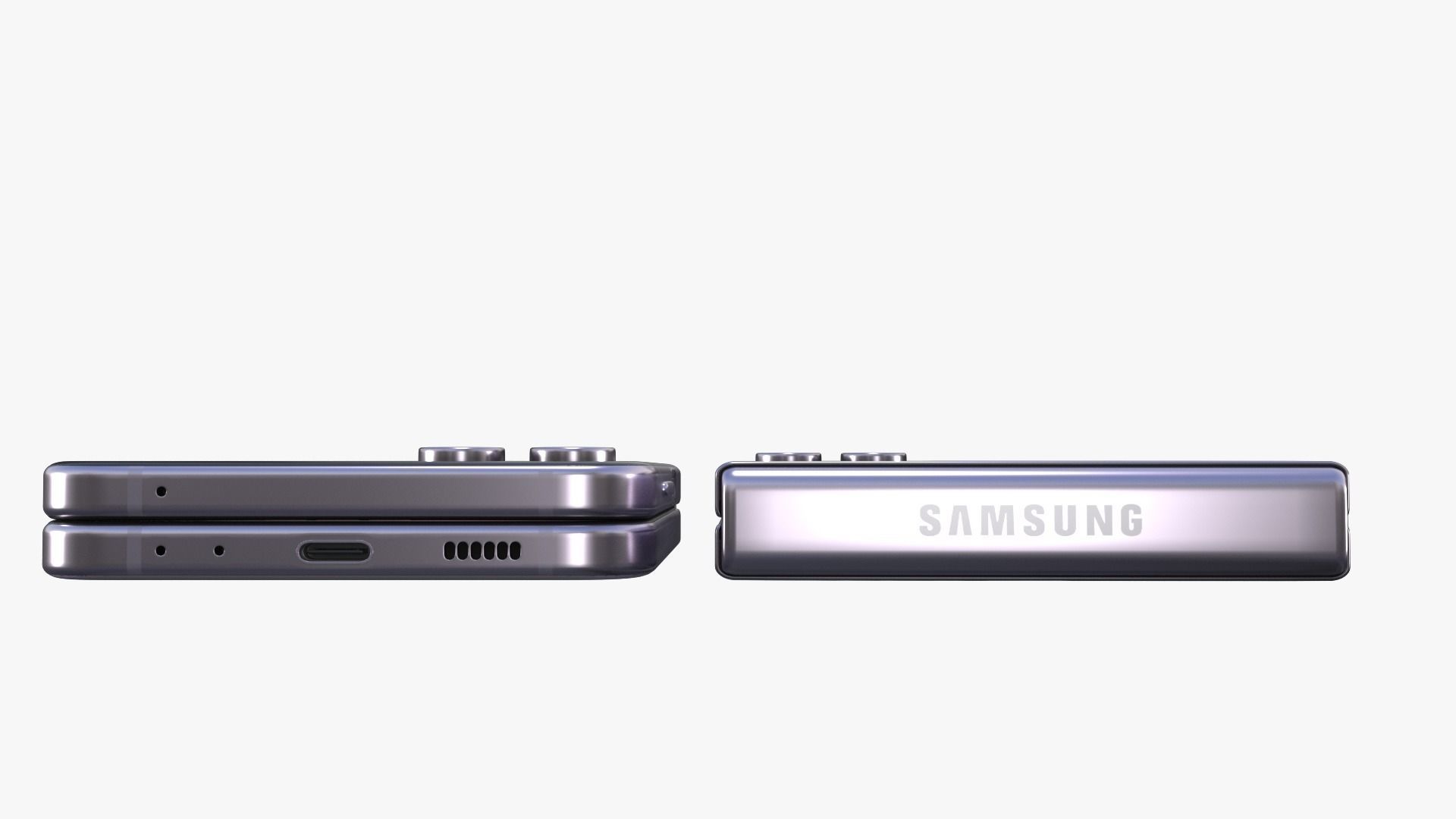 Samsung Galaxy Z Flip 5 Lavender 3D model_6