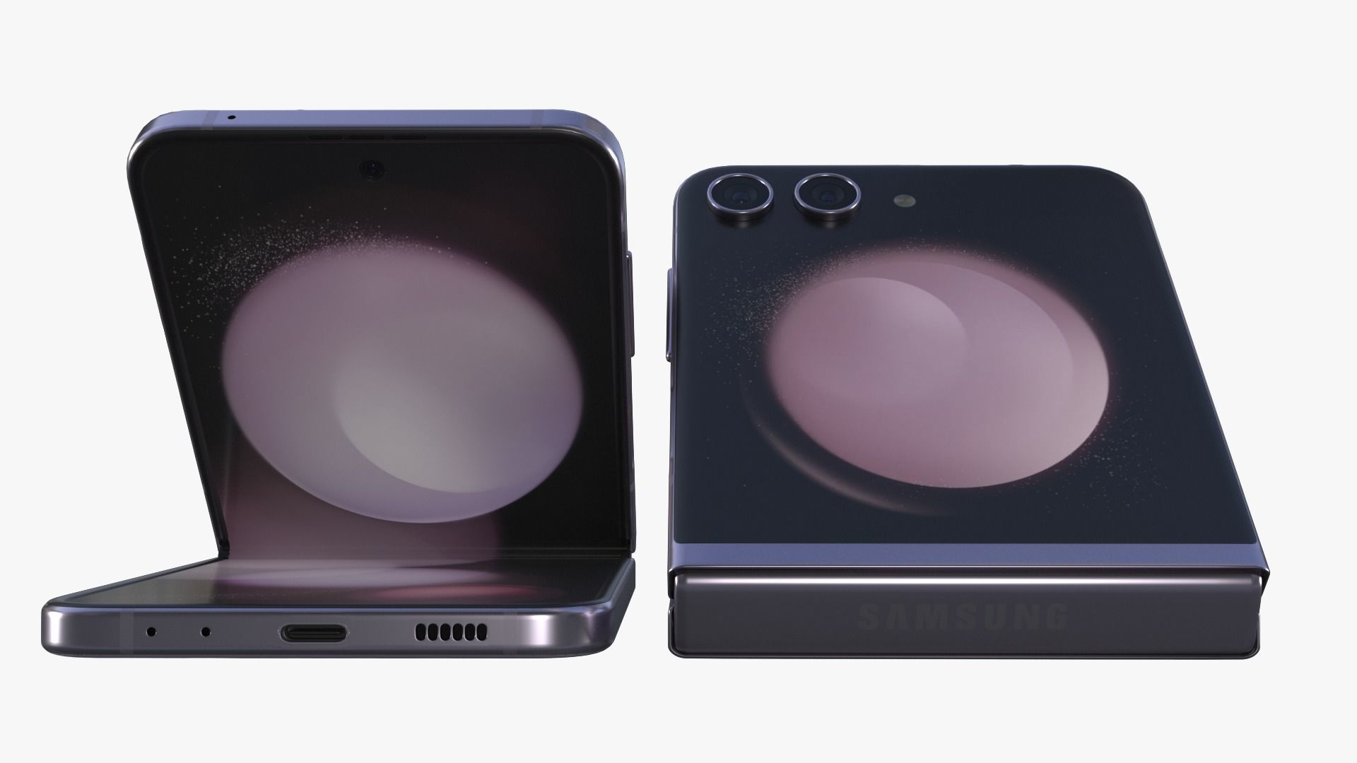 Samsung Galaxy Z Flip 5 Lavender 3D model_7