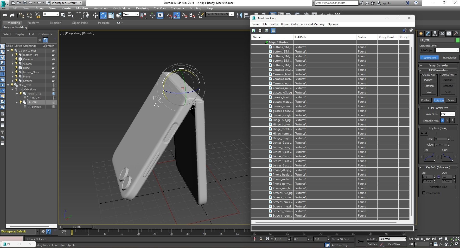 Samsung Galaxy Z Flip 5 Graphite 3D model_25