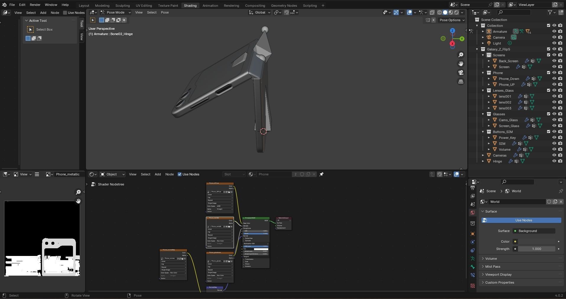 Samsung Galaxy Z Flip 5 Graphite 3D model_23