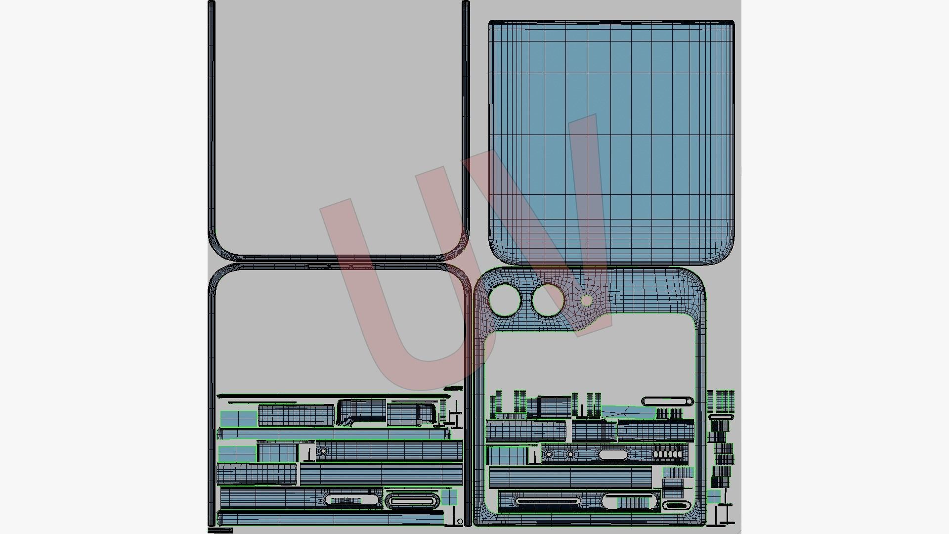 Samsung Galaxy Z Flip 5 Graphite 3D model_20