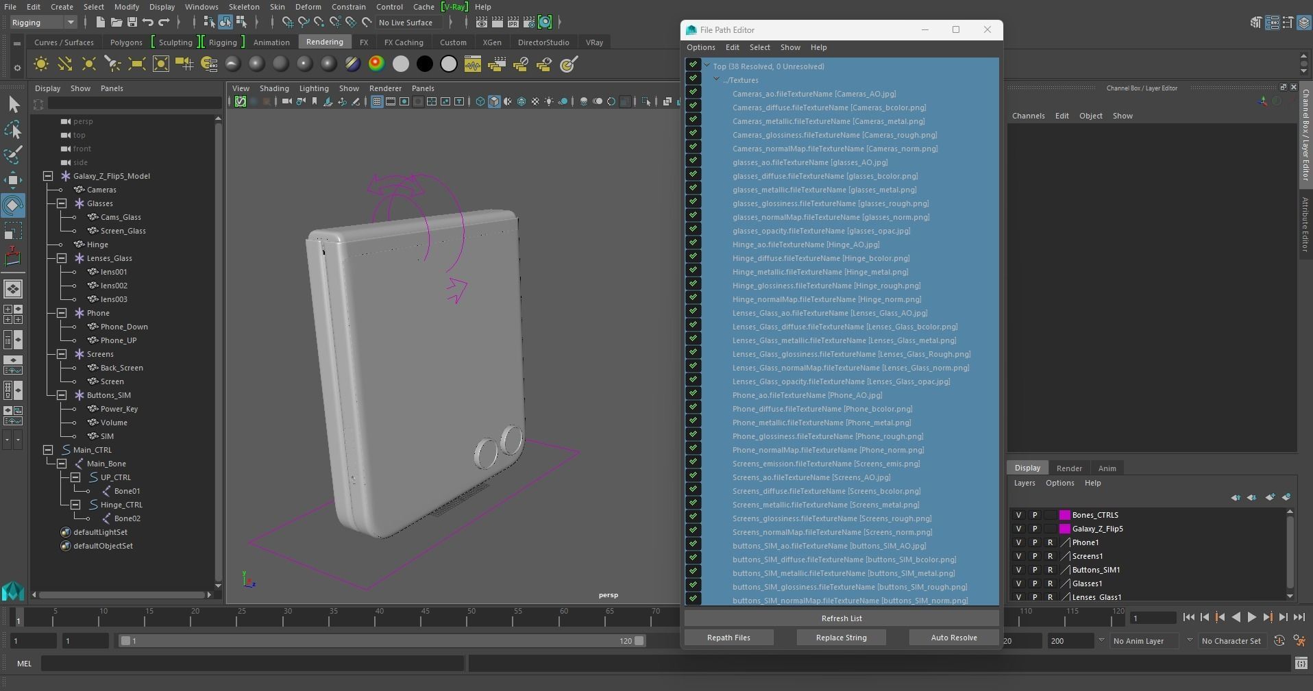 Samsung Galaxy Z Flip 5 Graphite 3D model_22