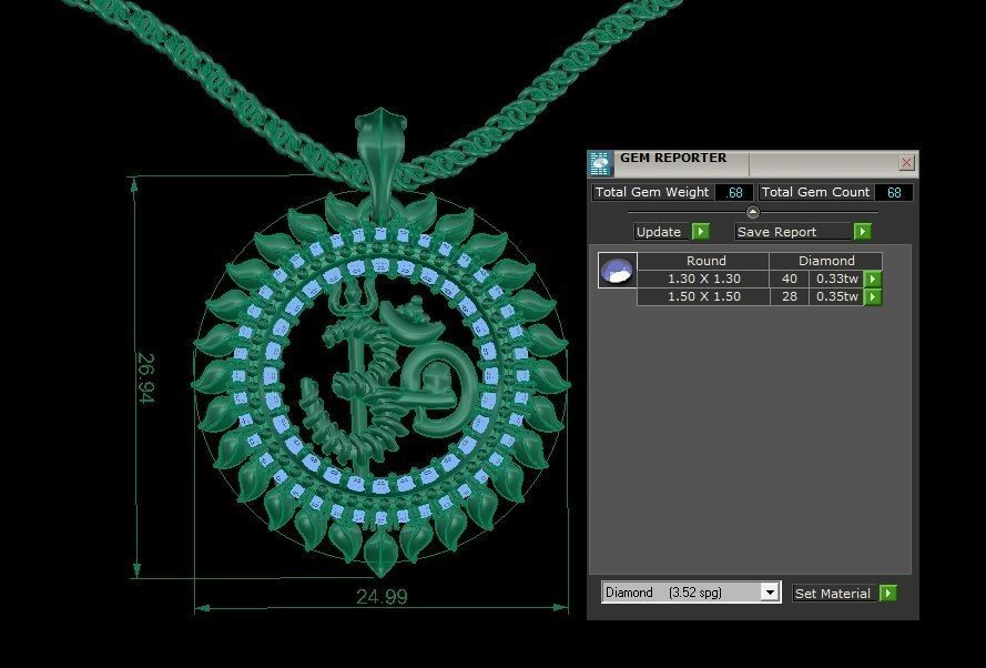 FASHION PENDANT 3D model_4