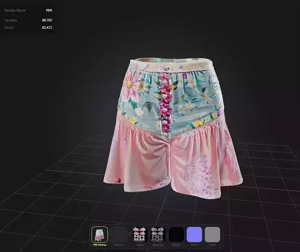 Floral Shorts PBR 4k