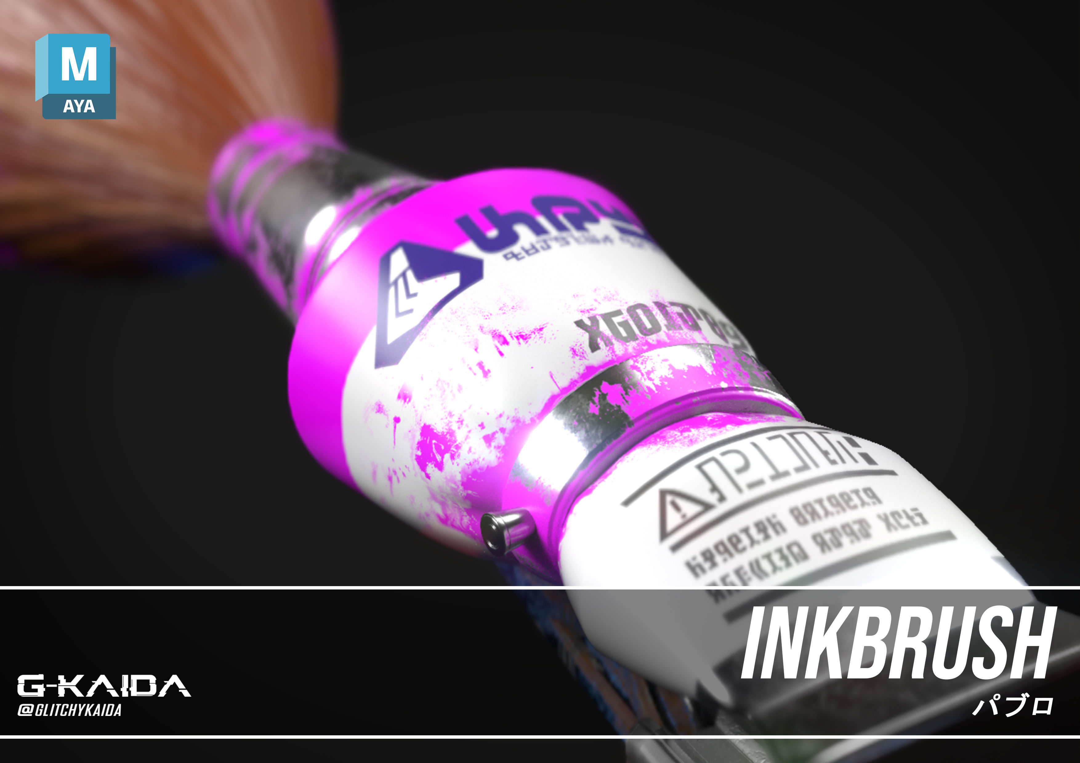 Prop - Weapon - Inkbrush 3D model_2