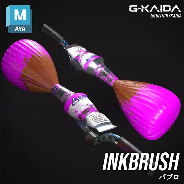 Prop - Weapon - Inkbrush 3D model_0