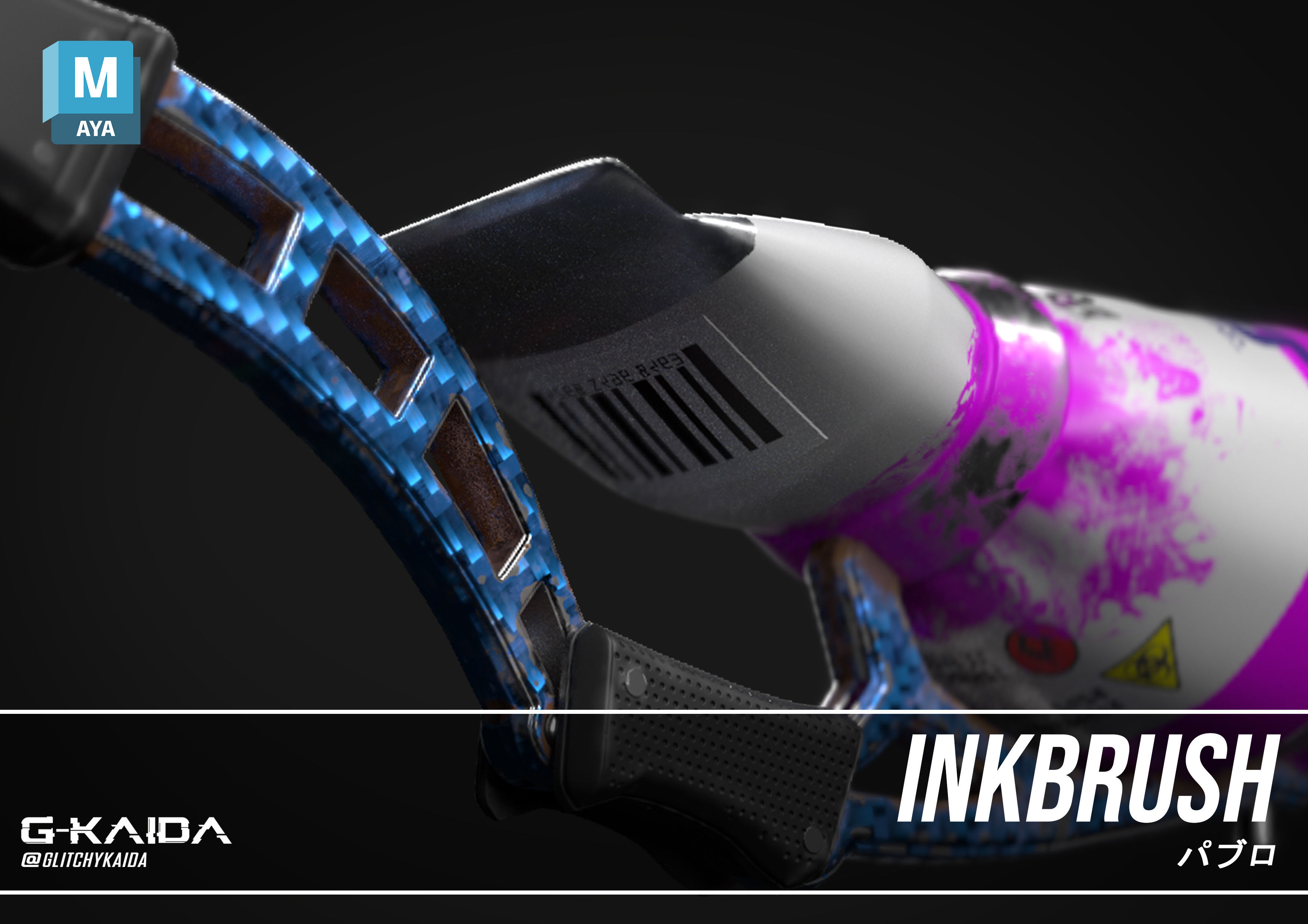 Prop - Weapon - Inkbrush 3D model_3