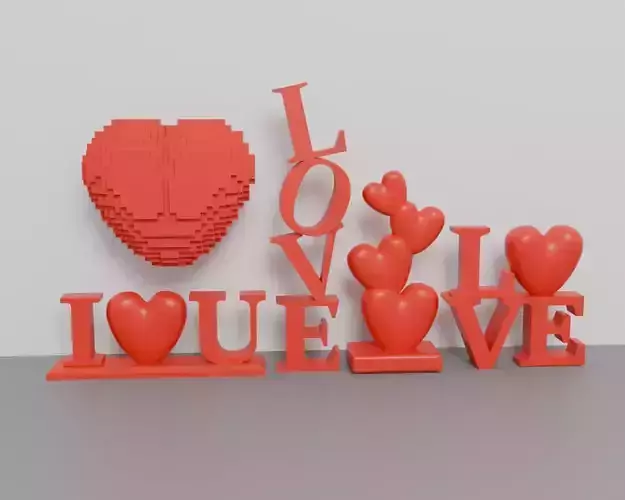 love set of 3d printable files
