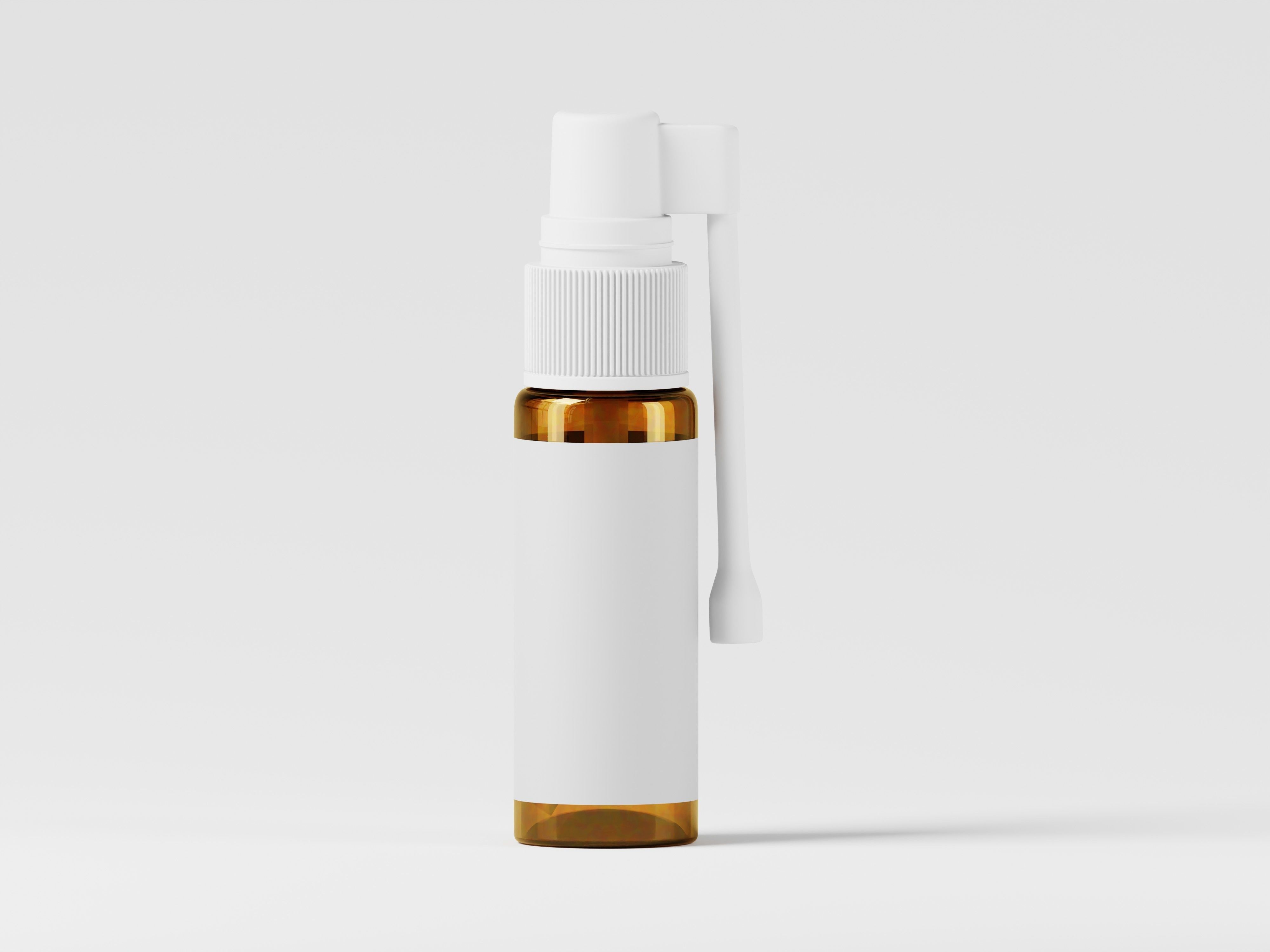 Throat spray pump Bottle 3D Model Low-poly 3D model_1