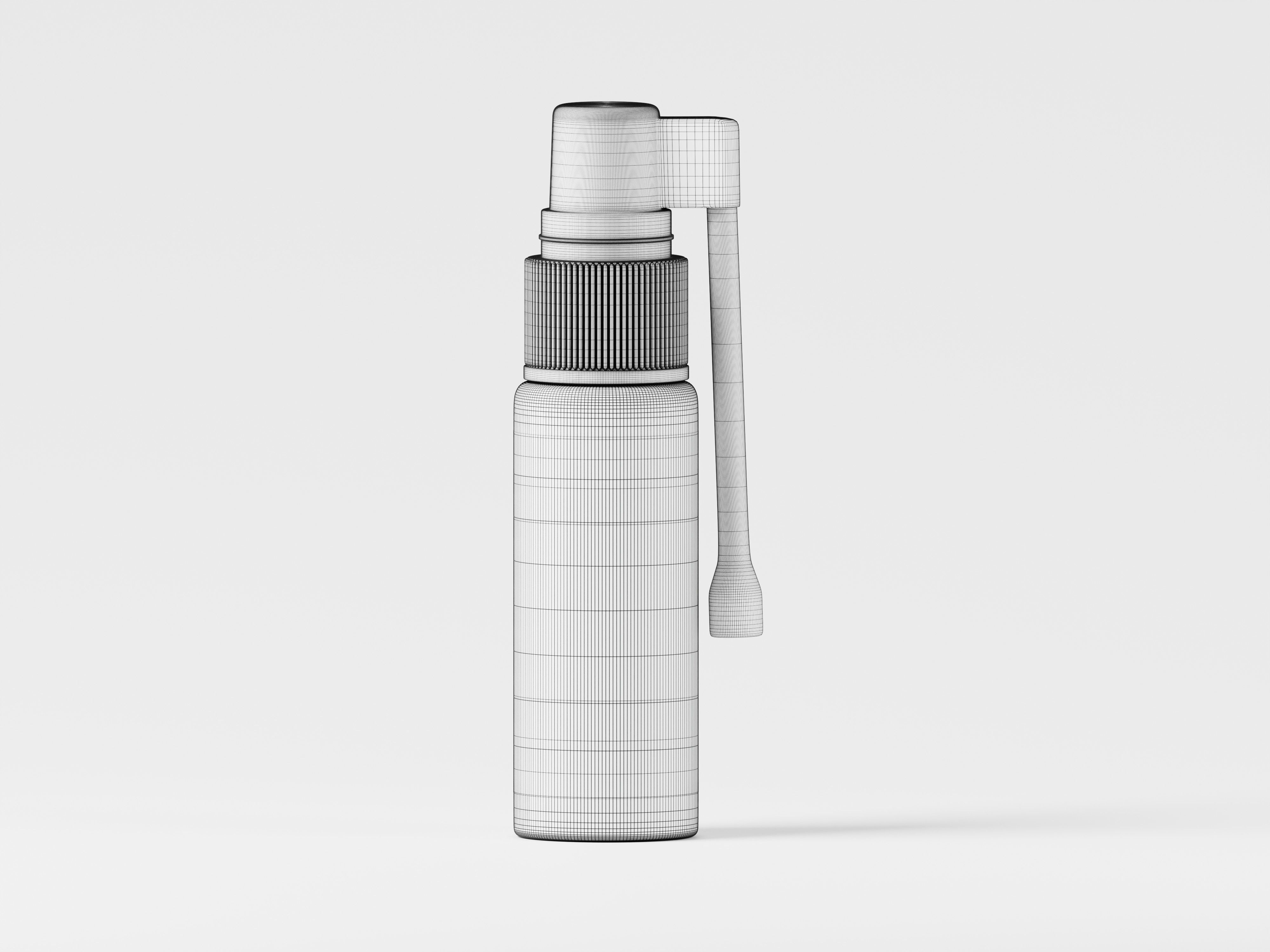 Throat spray pump Bottle 3D Model Low-poly 3D model_2