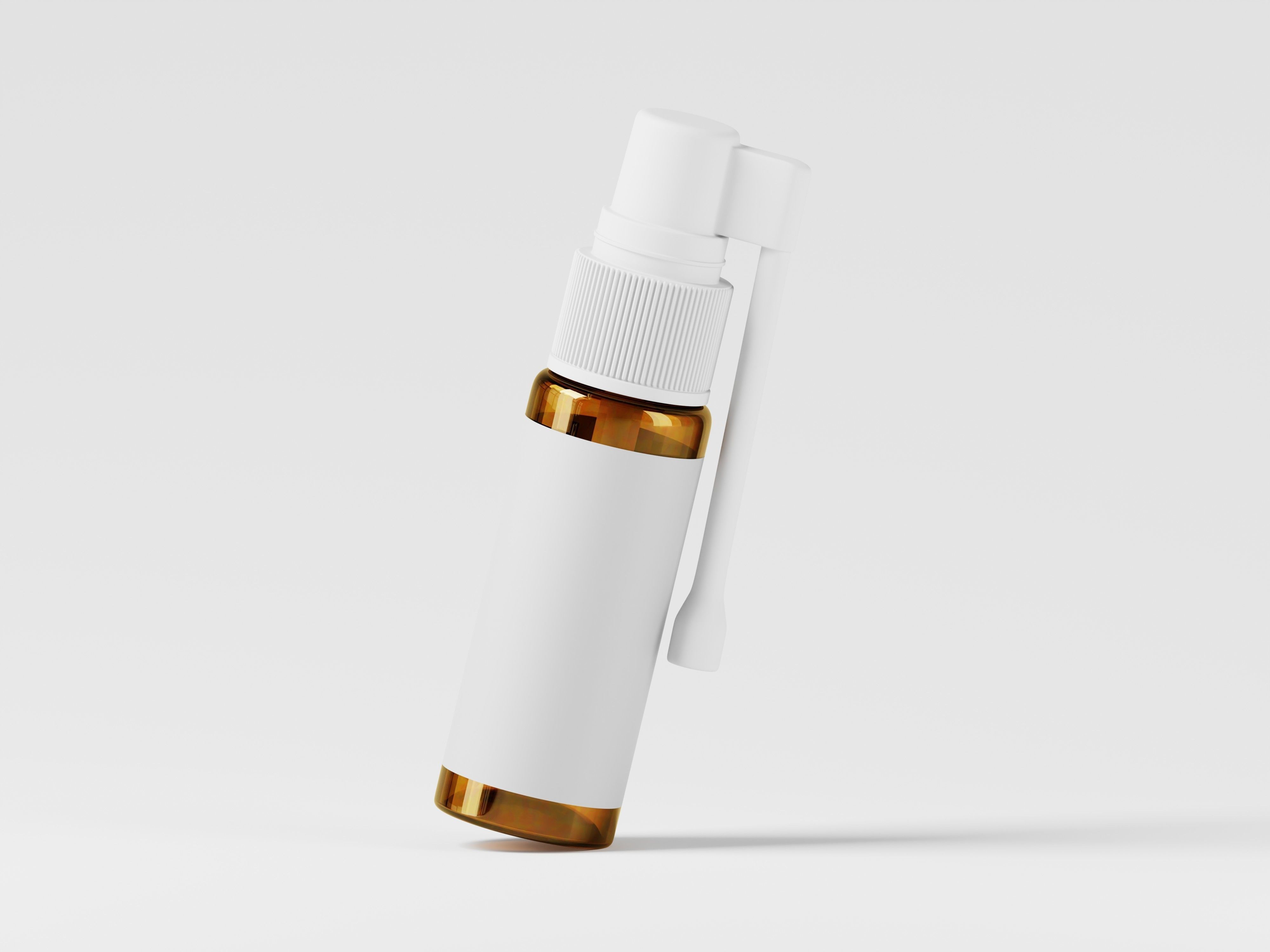 Throat spray pump Bottle 3D Model Low-poly 3D model_6