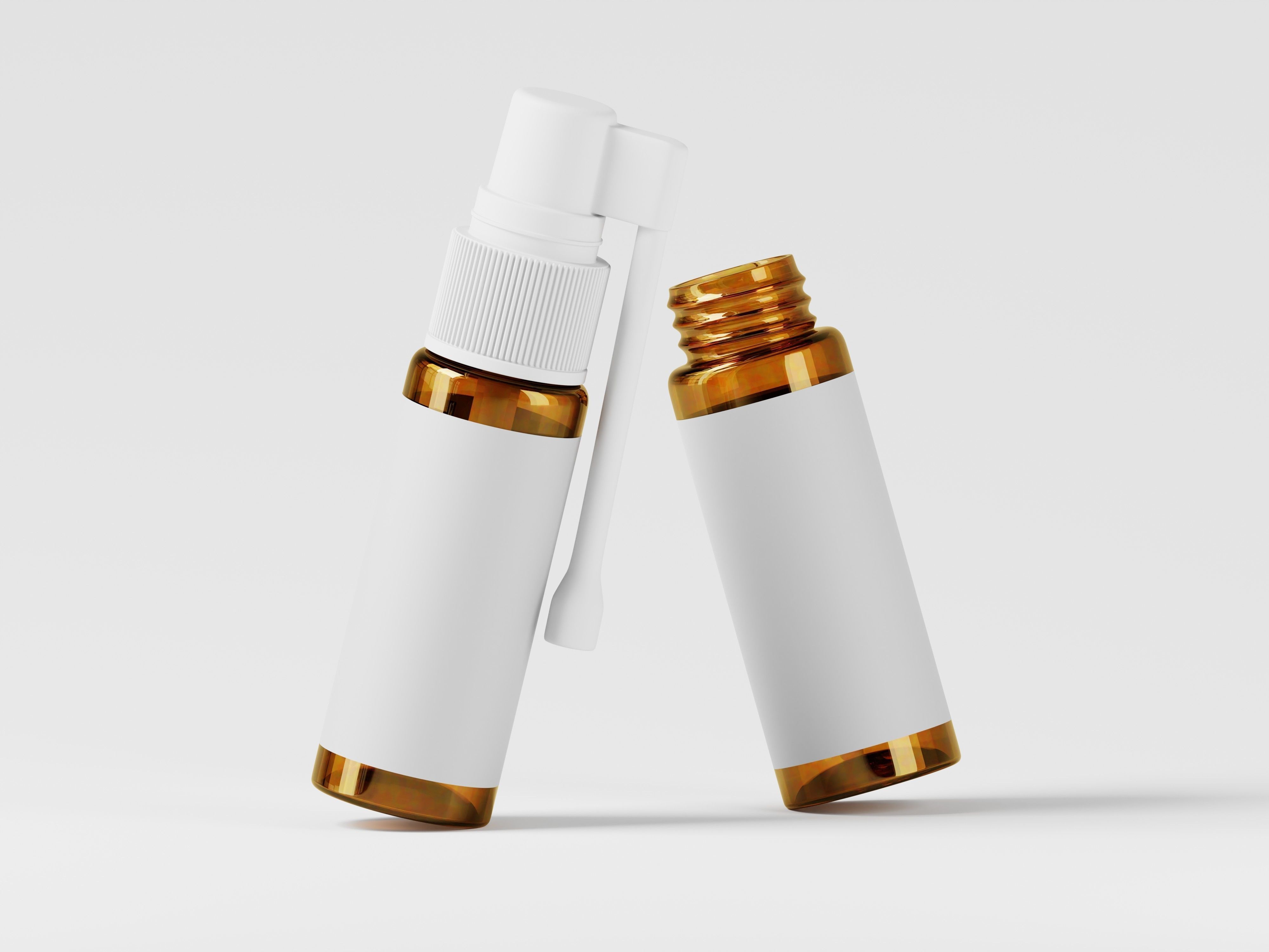 Throat spray pump Bottle 3D Model Low-poly 3D model_8