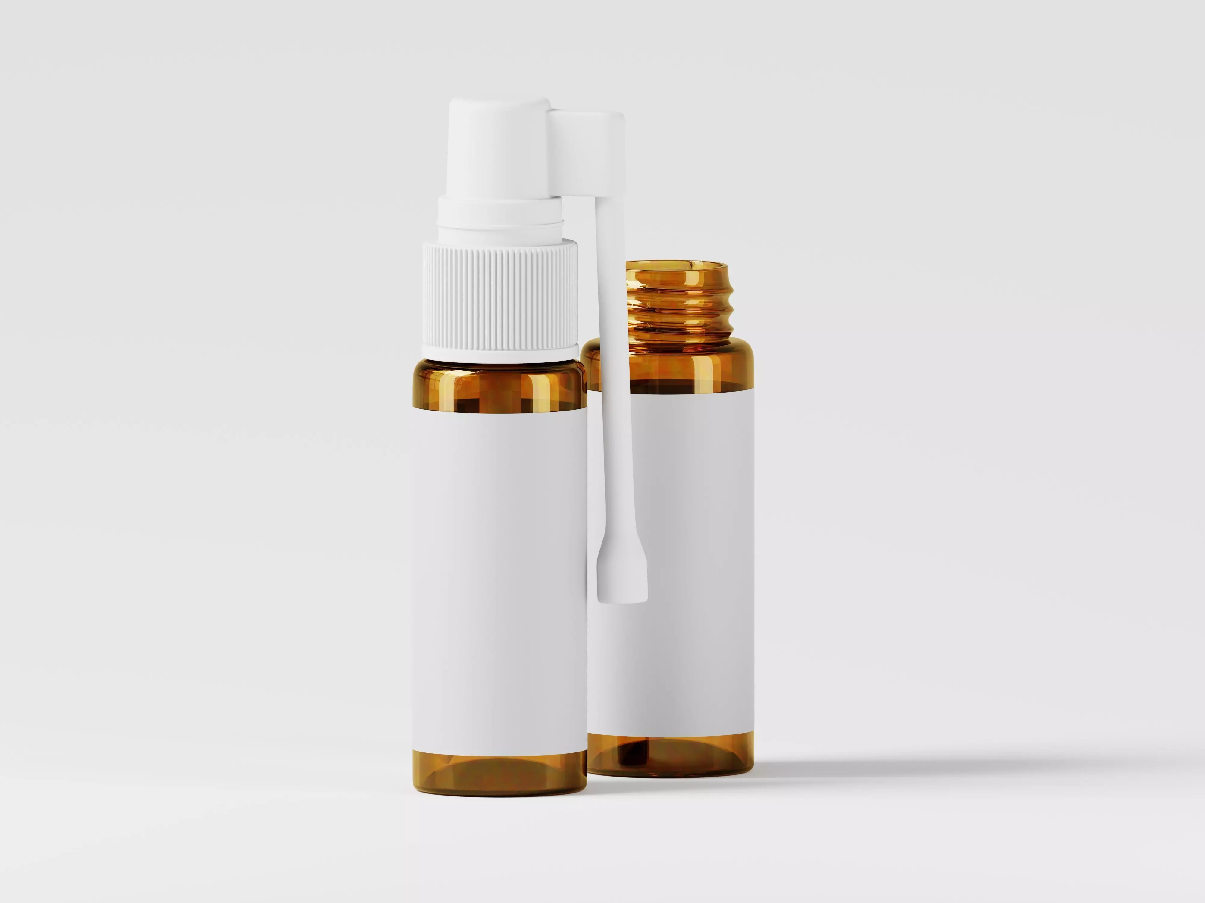 Throat spray pump Bottle 3D Model Low-poly 3D model_0