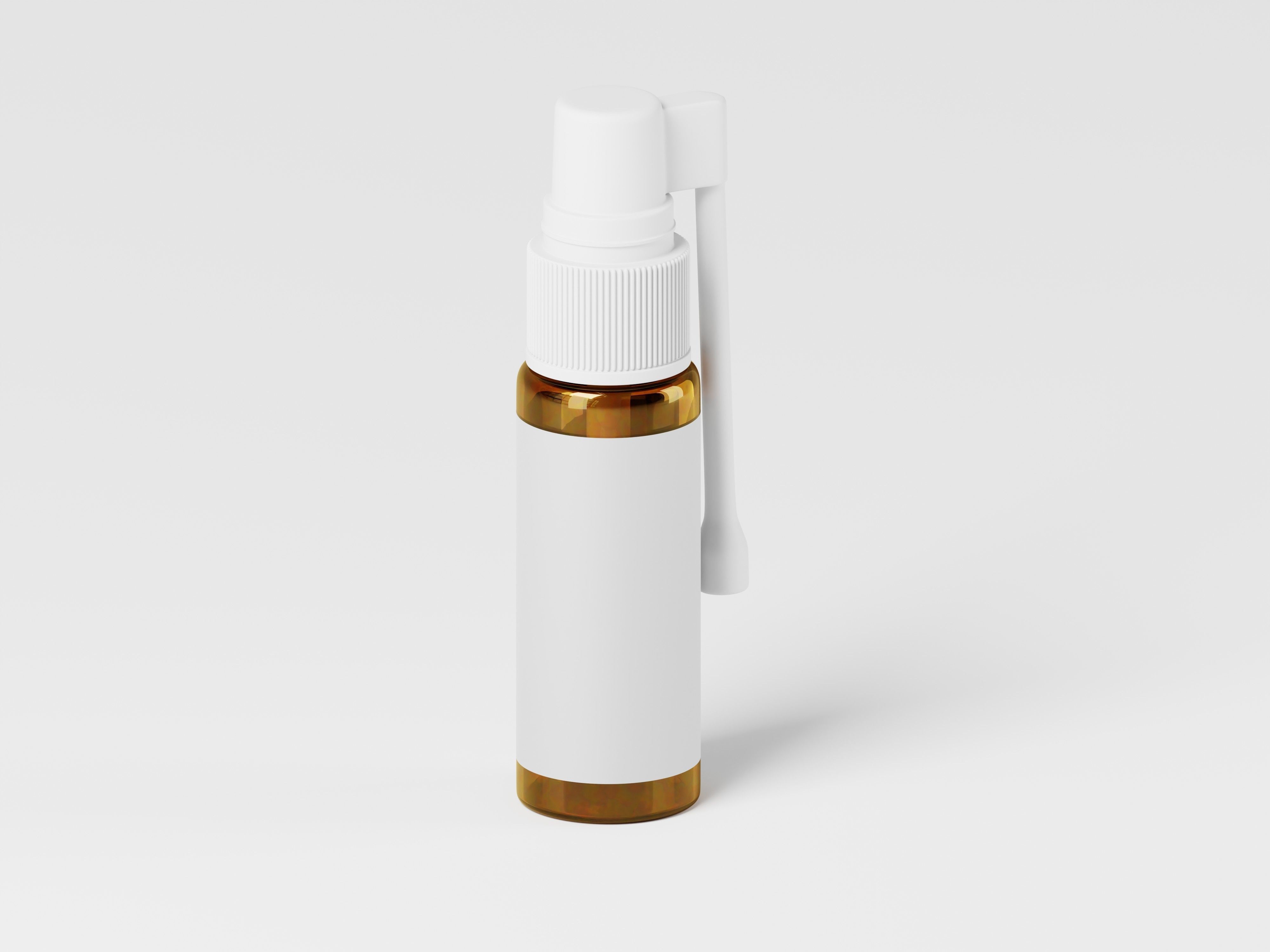 Throat spray pump Bottle 3D Model Low-poly 3D model_4