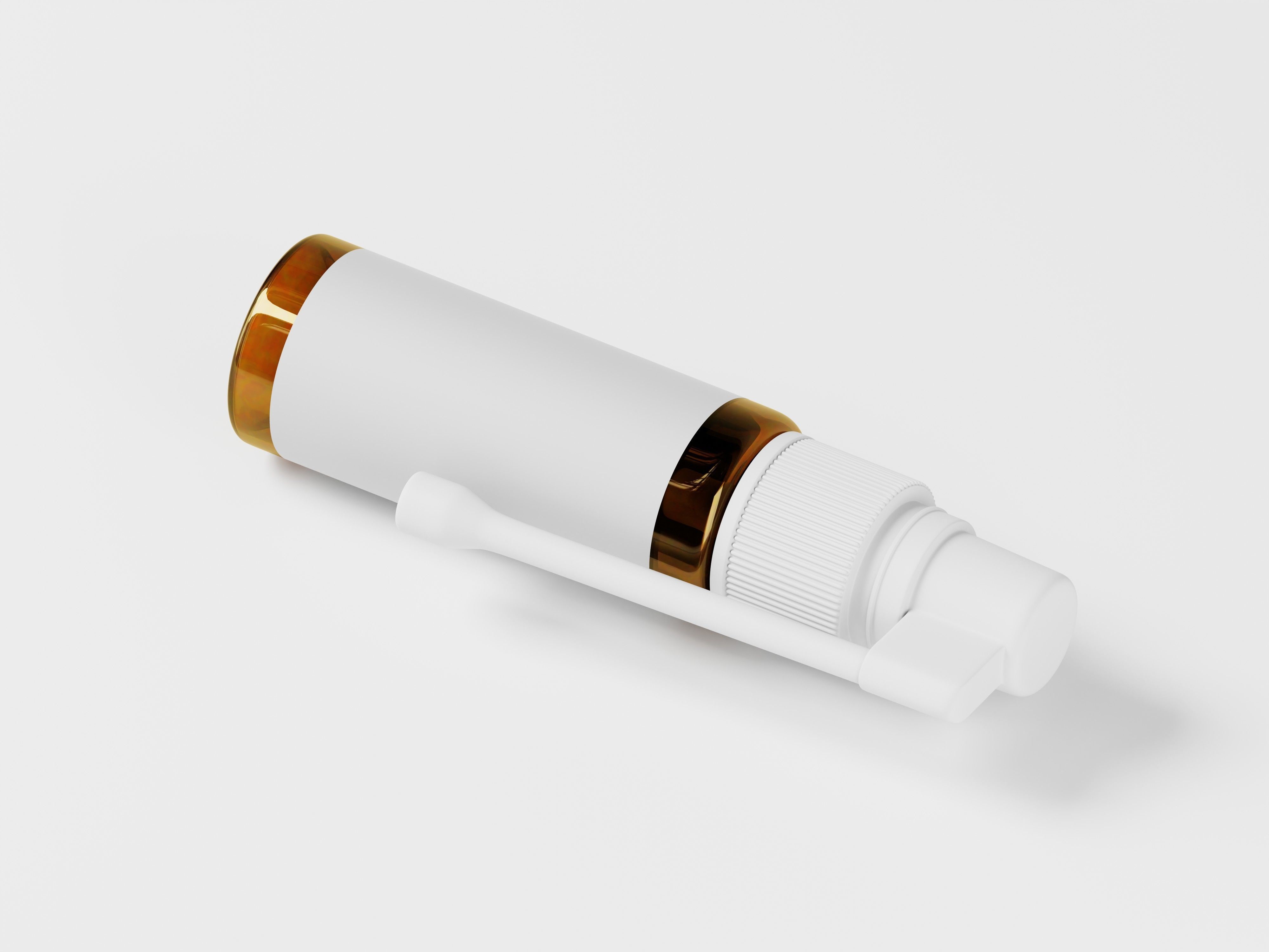 Throat spray pump Bottle 3D Model Low-poly 3D model_9