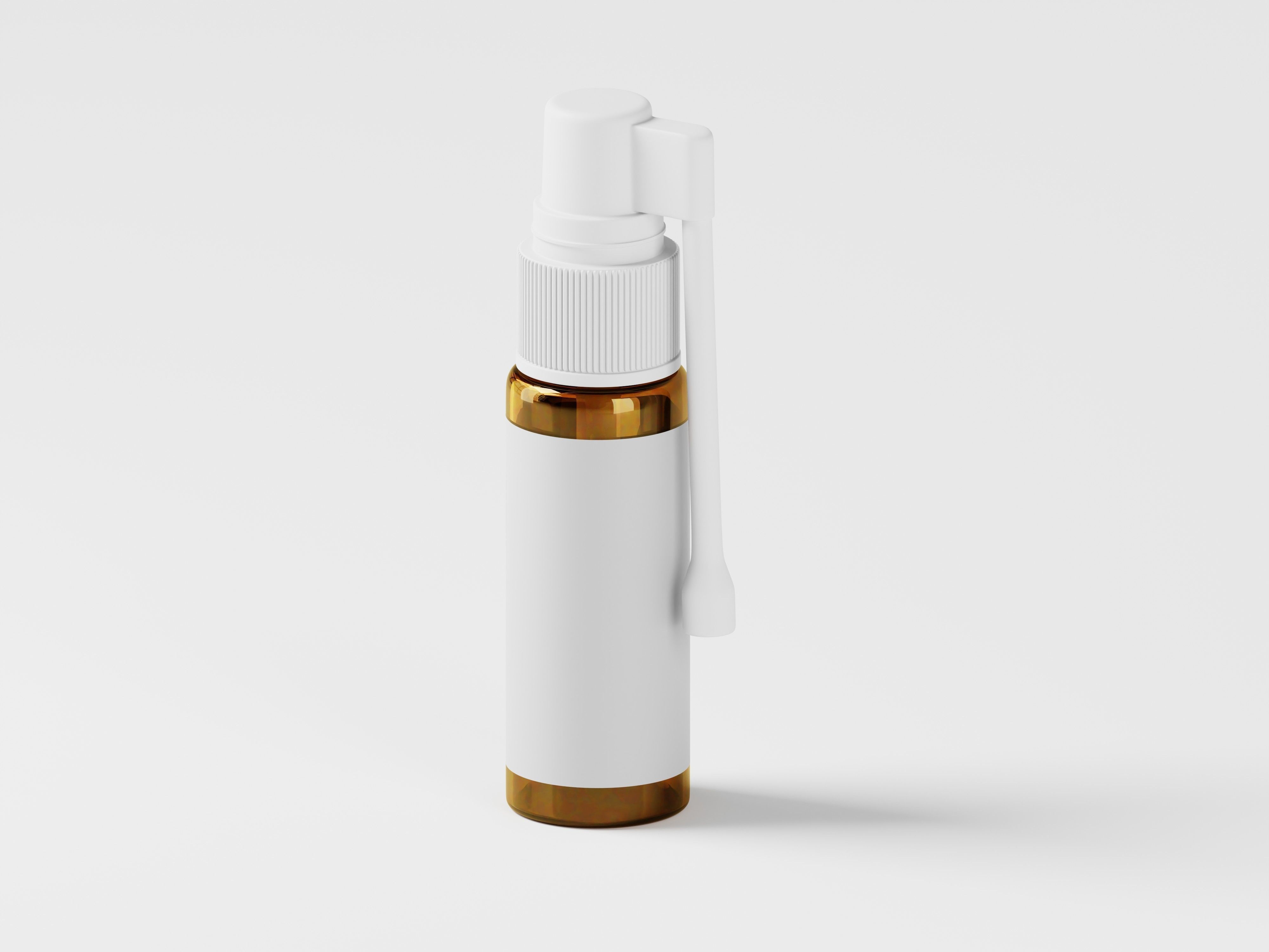 Throat spray pump Bottle 3D Model Low-poly 3D model_3