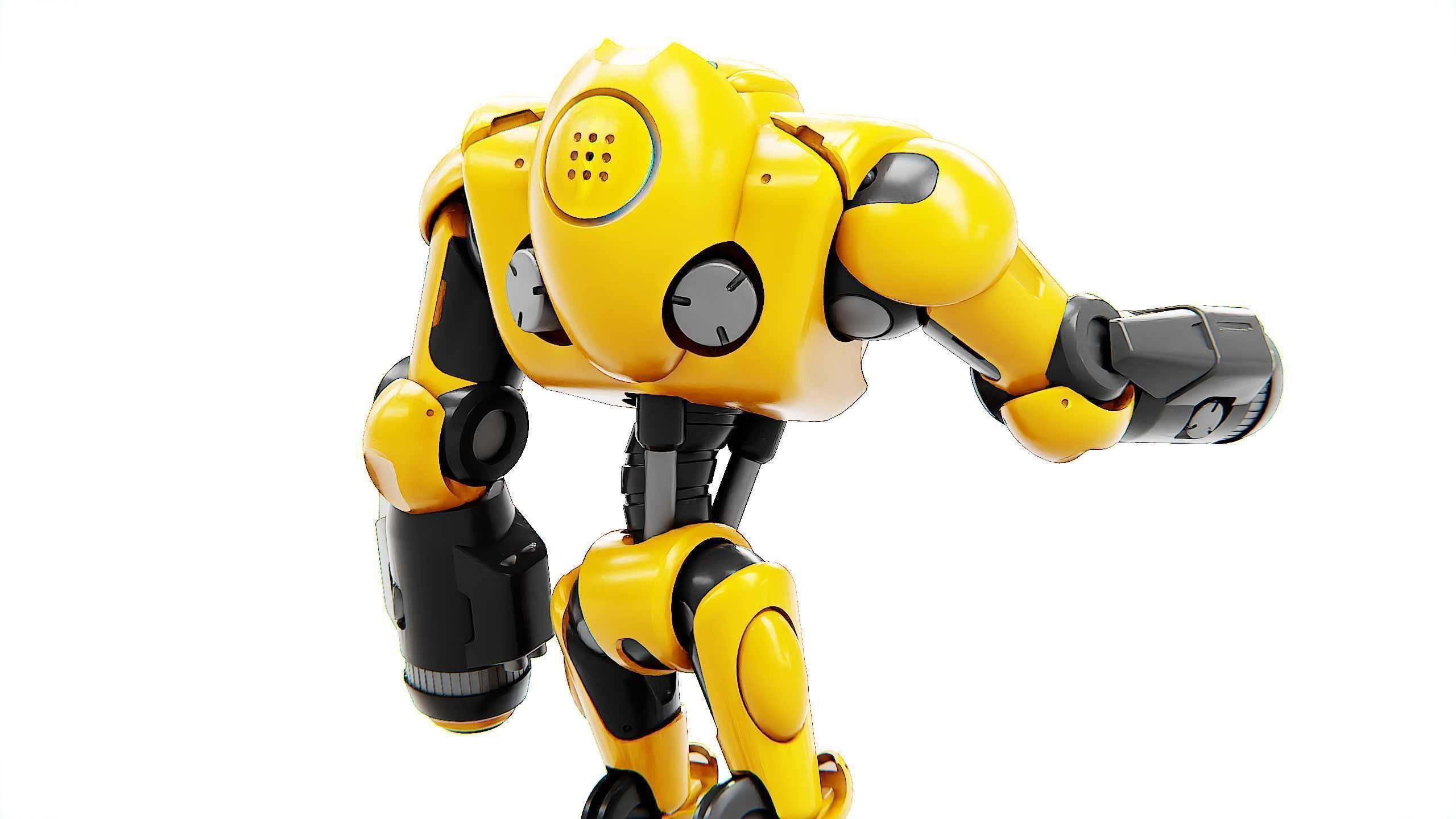 GUARD DROID X-5000 Rigged for Unreal Engine - Unity - MIXAMO  3D model_24