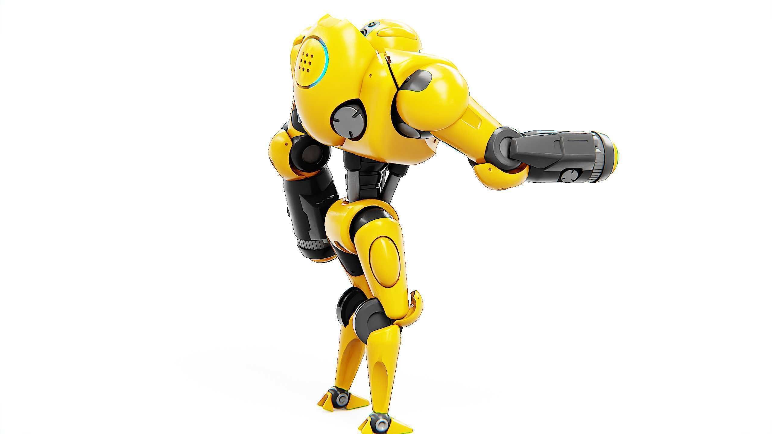 GUARD DROID X-5000 Rigged for Unreal Engine - Unity - MIXAMO  3D model_8