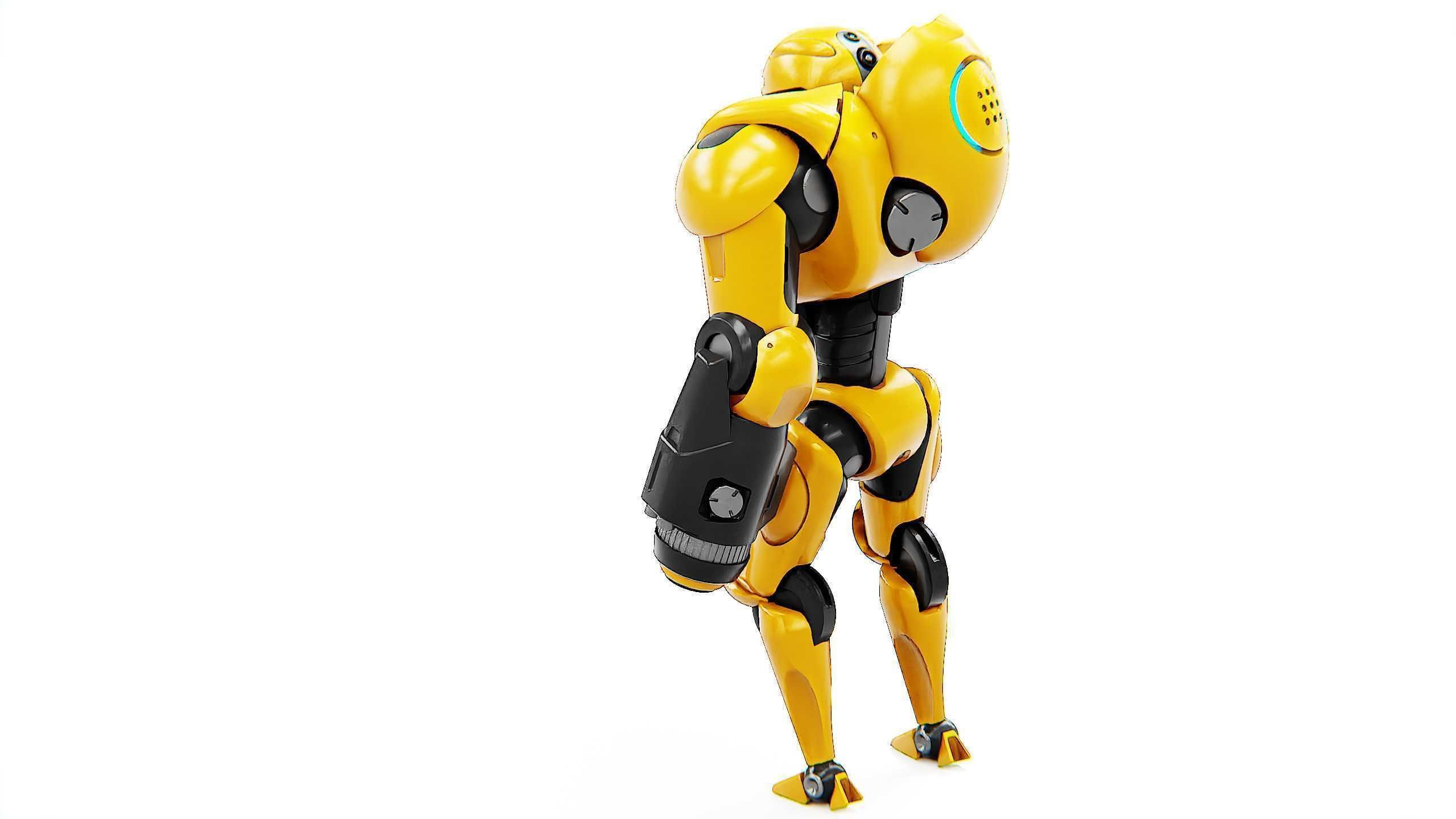 GUARD DROID X-5000 Rigged for Unreal Engine - Unity - MIXAMO  3D model_15