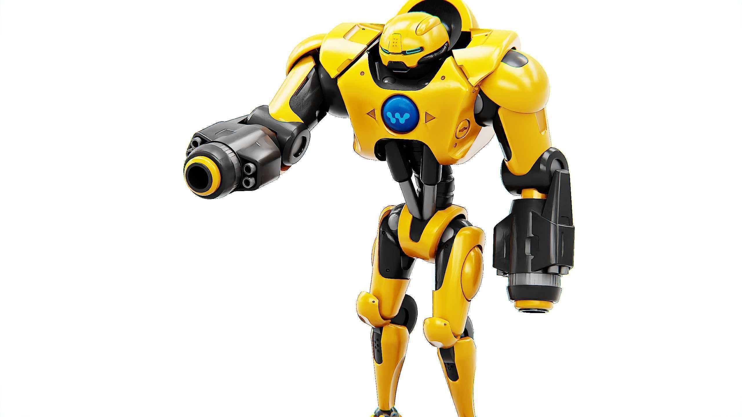 GUARD DROID X-5000 Rigged for Unreal Engine - Unity - MIXAMO  3D model_21