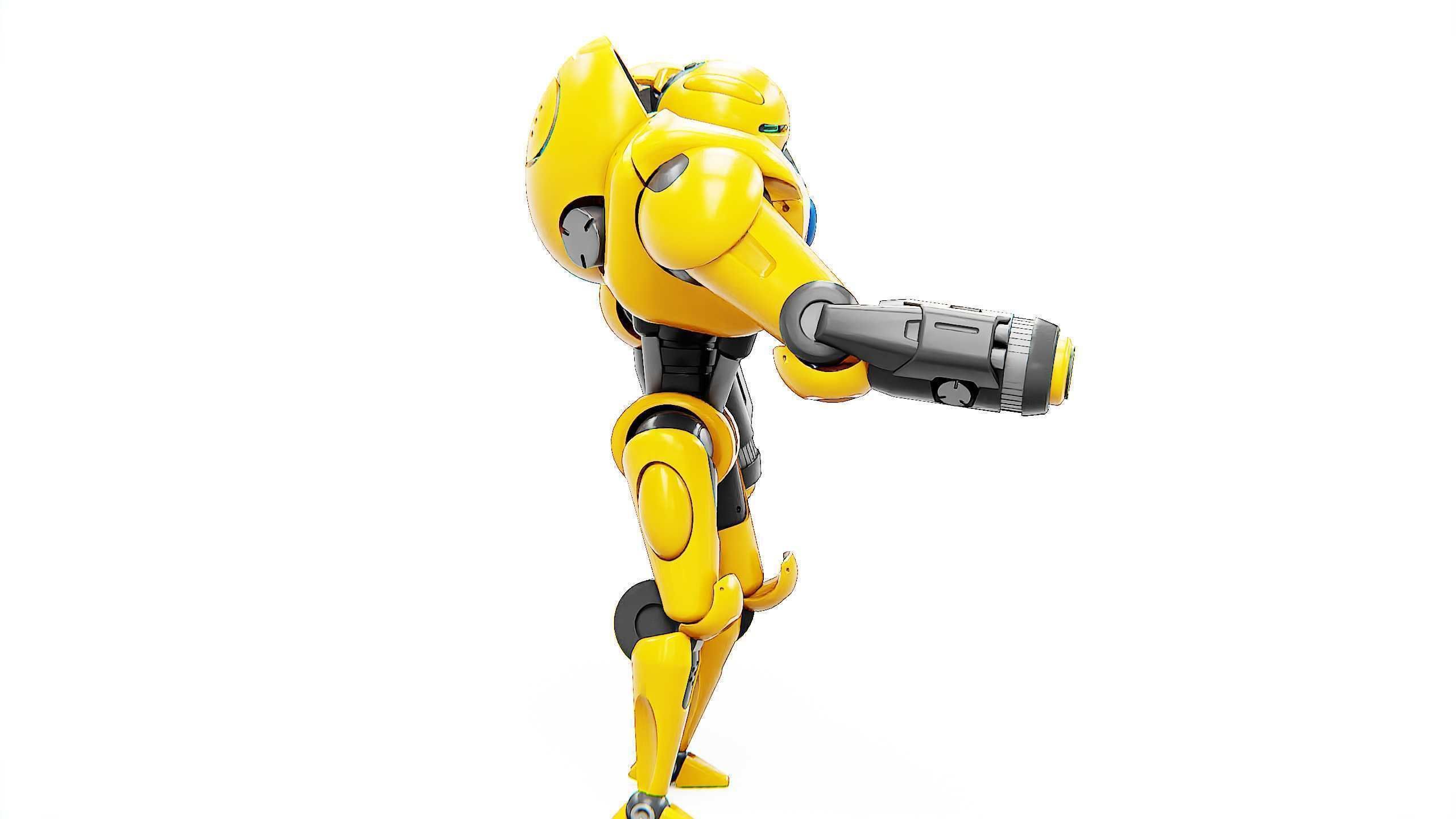 GUARD DROID X-5000 Rigged for Unreal Engine - Unity - MIXAMO  3D model_6