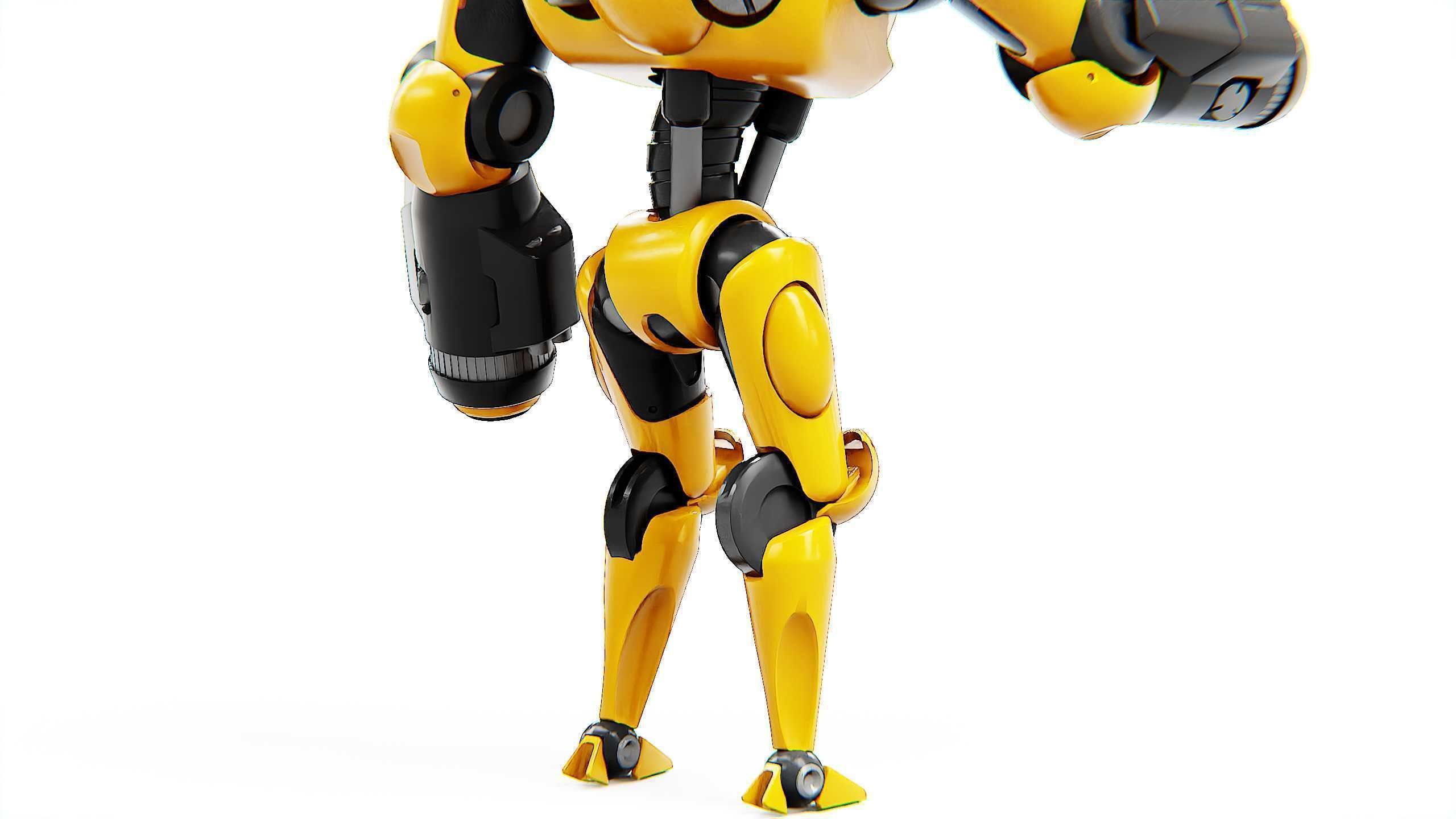 GUARD DROID X-5000 Rigged for Unreal Engine - Unity - MIXAMO  3D model_25