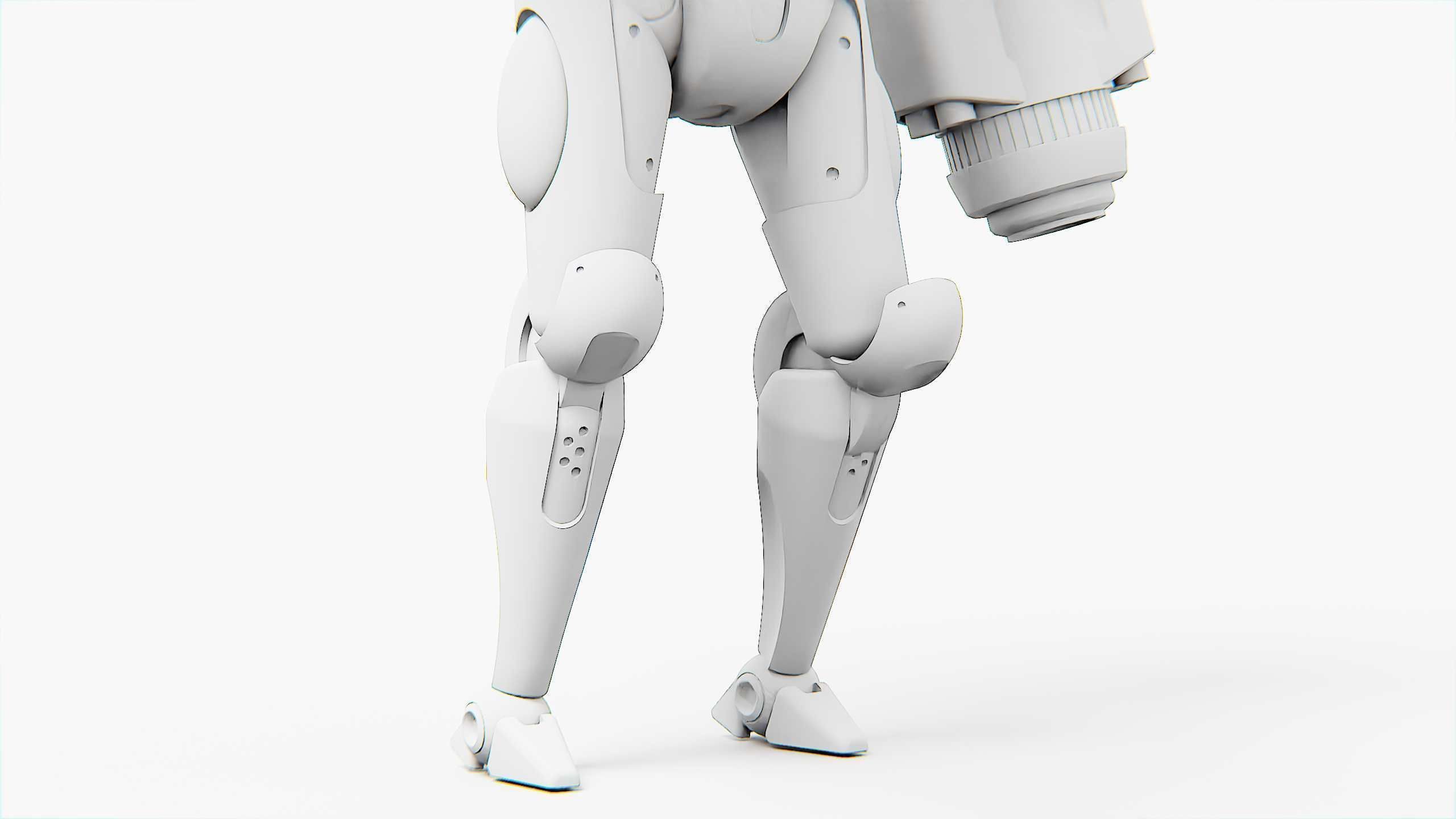 GUARD DROID X-5000 Rigged for Unreal Engine - Unity - MIXAMO  3D model_35