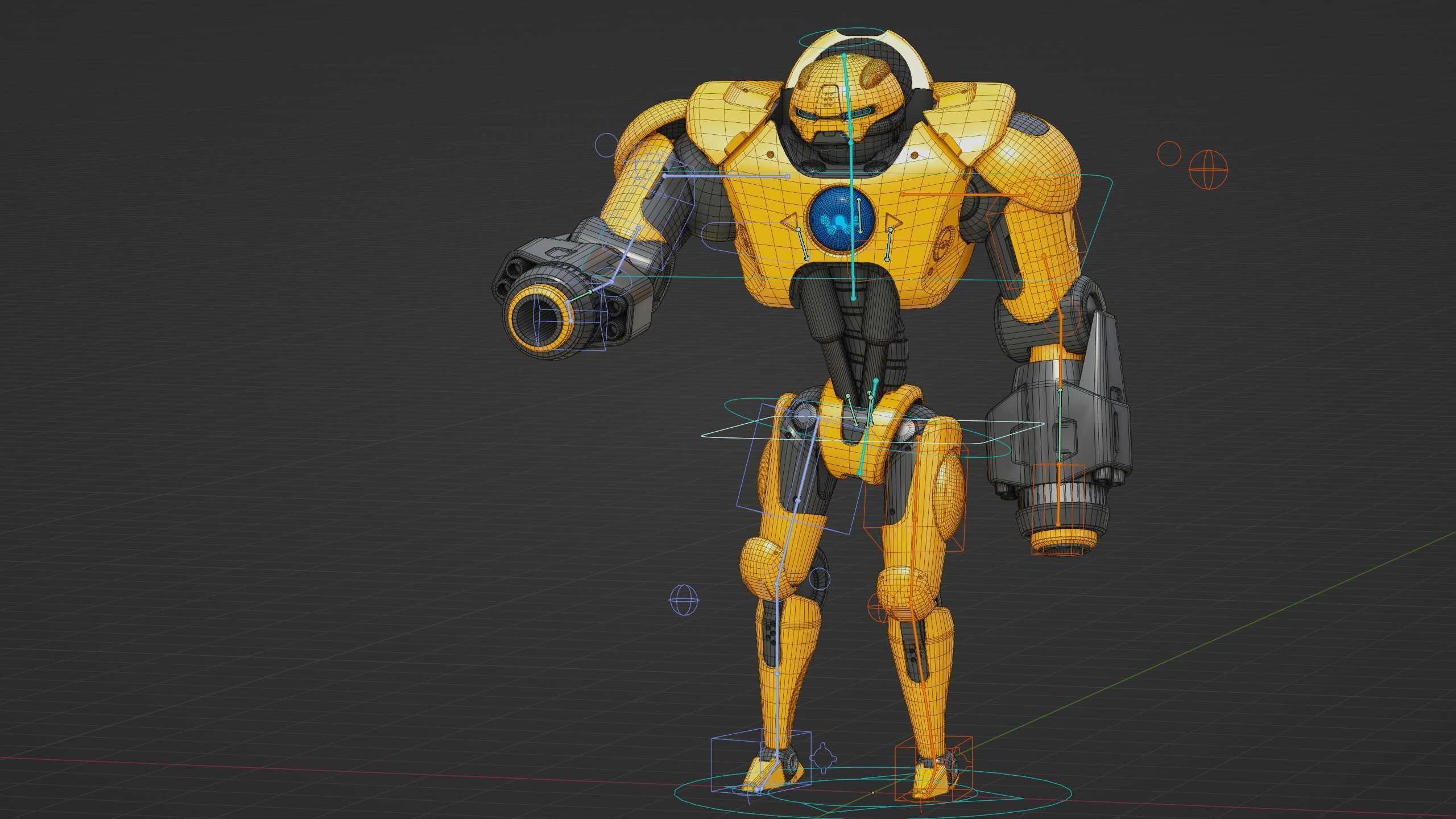 GUARD DROID X-5000 Rigged for Unreal Engine - Unity - MIXAMO  3D model_37