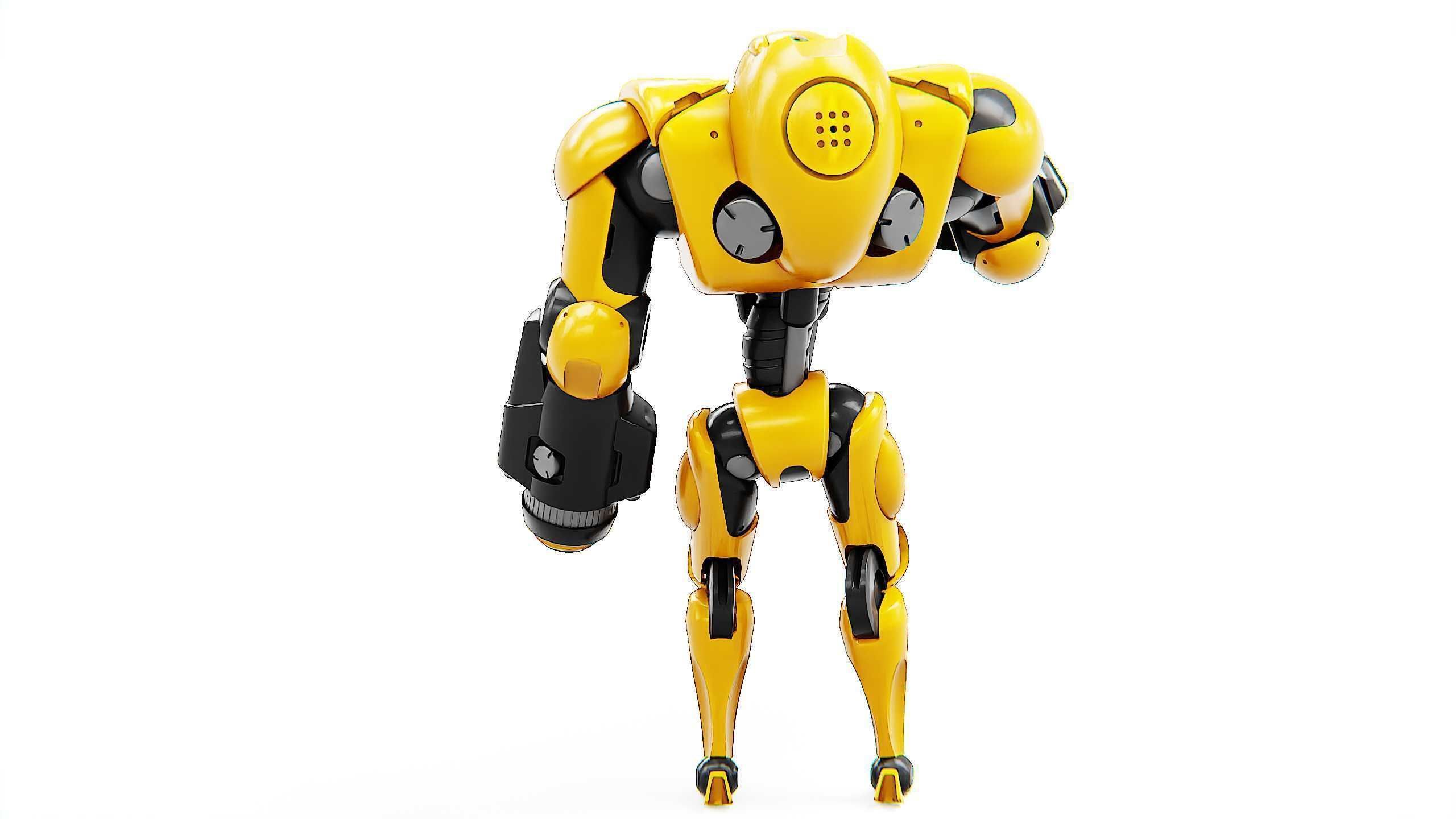 GUARD DROID X-5000 Rigged for Unreal Engine - Unity - MIXAMO  3D model_12