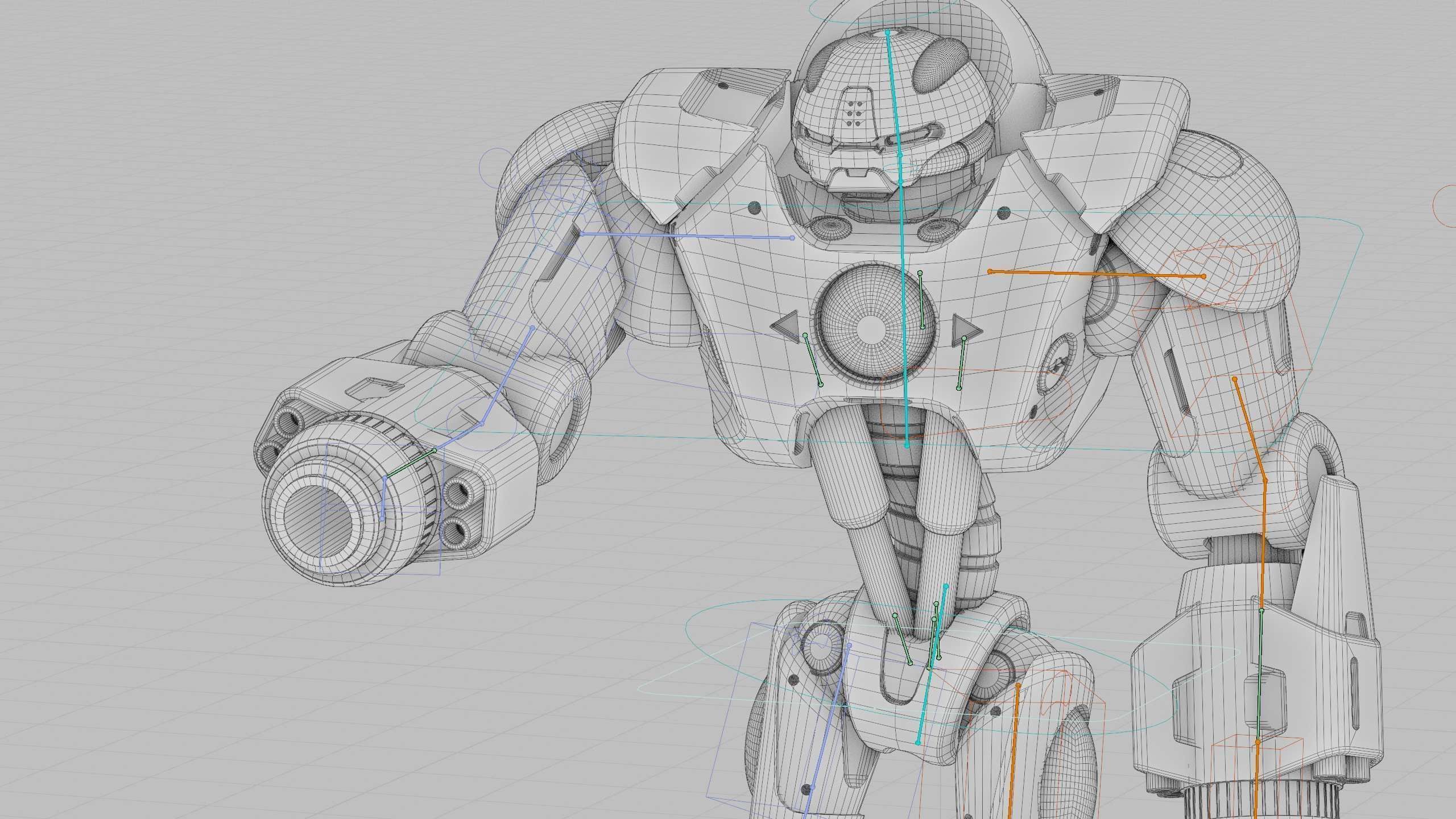 GUARD DROID X-5000 Rigged for Unreal Engine - Unity - MIXAMO  3D model_42