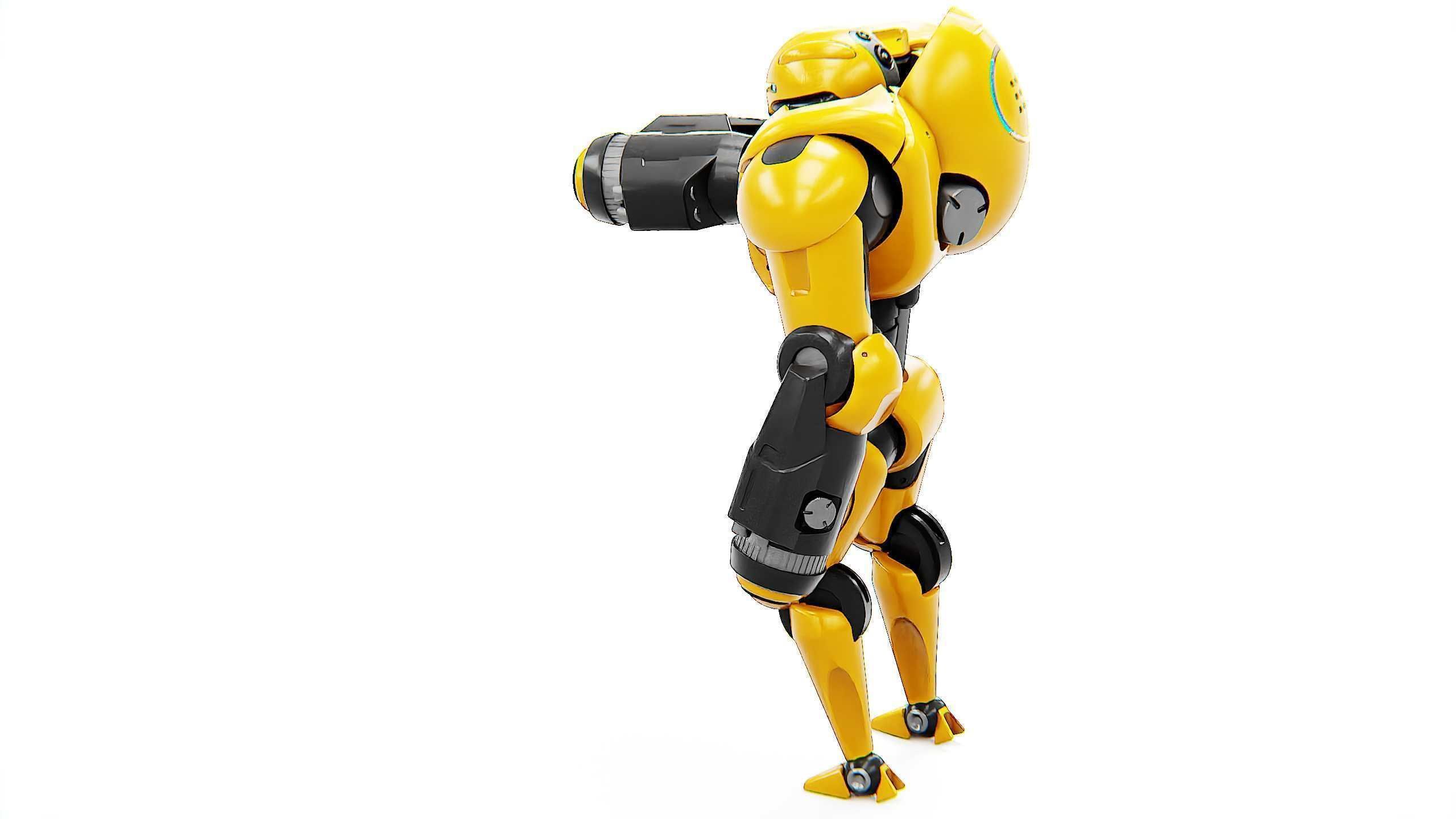 GUARD DROID X-5000 Rigged for Unreal Engine - Unity - MIXAMO  3D model_16