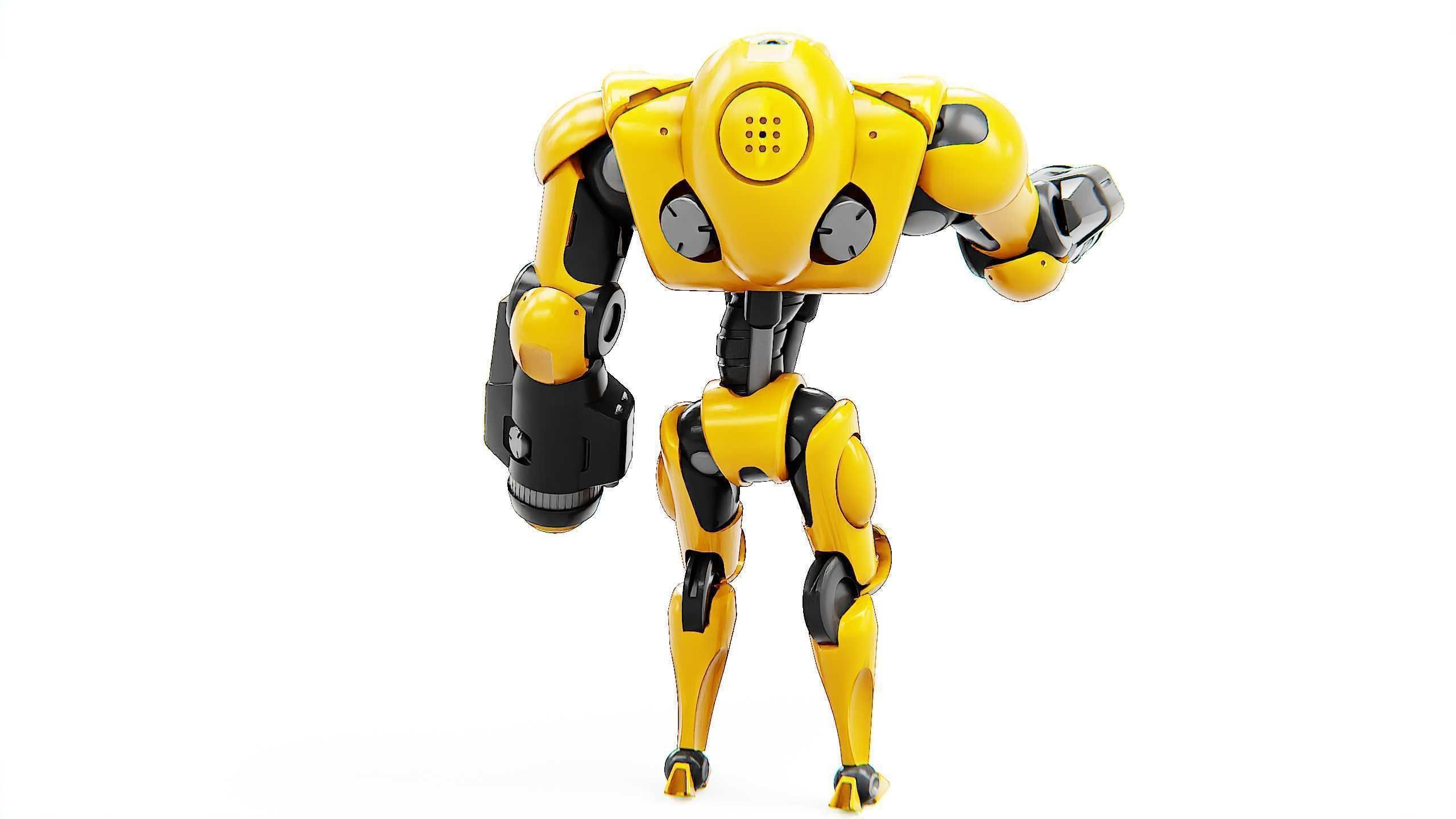 GUARD DROID X-5000 Rigged for Unreal Engine - Unity - MIXAMO  3D model_11