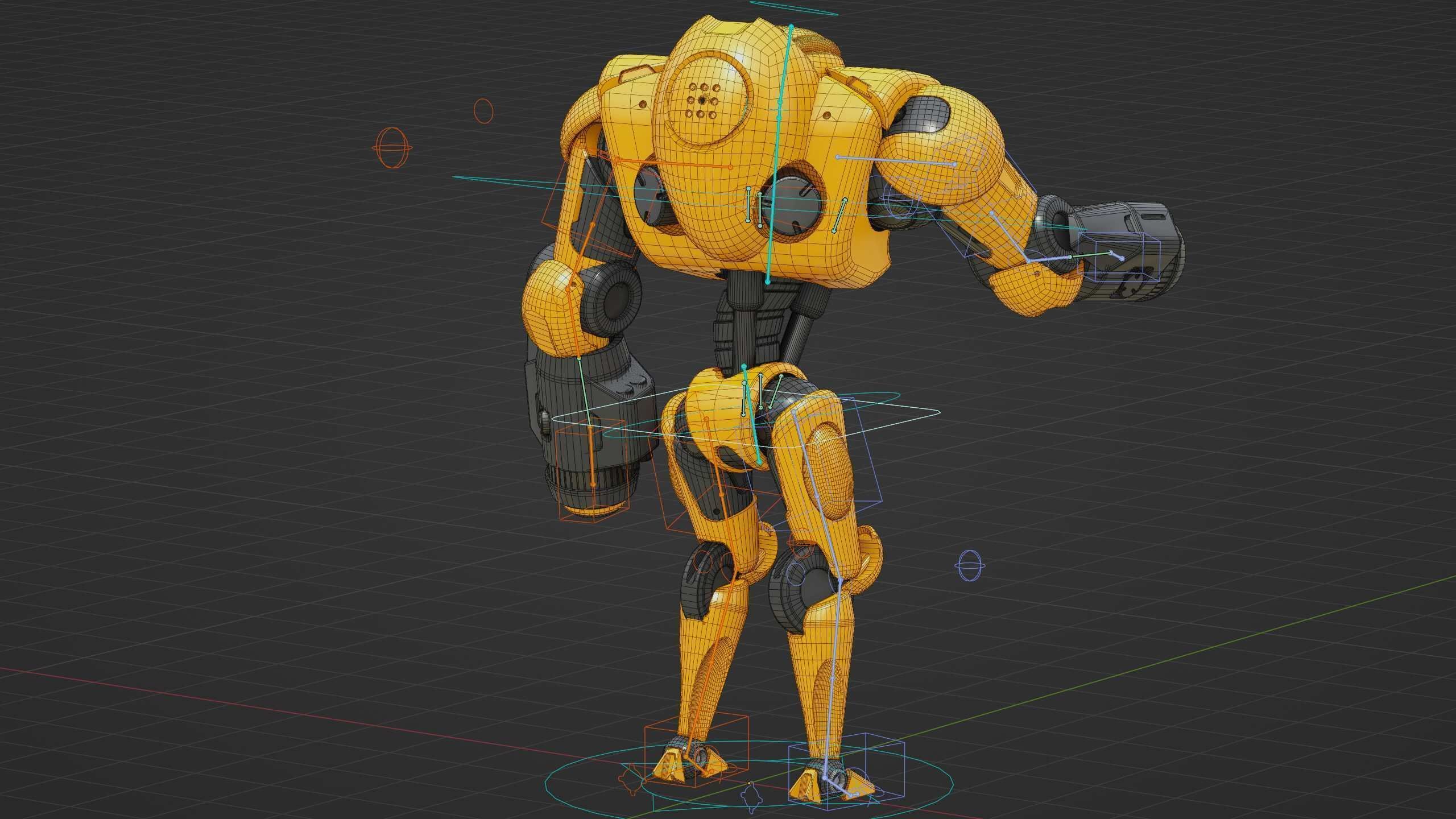 GUARD DROID X-5000 Rigged for Unreal Engine - Unity - MIXAMO  3D model_38