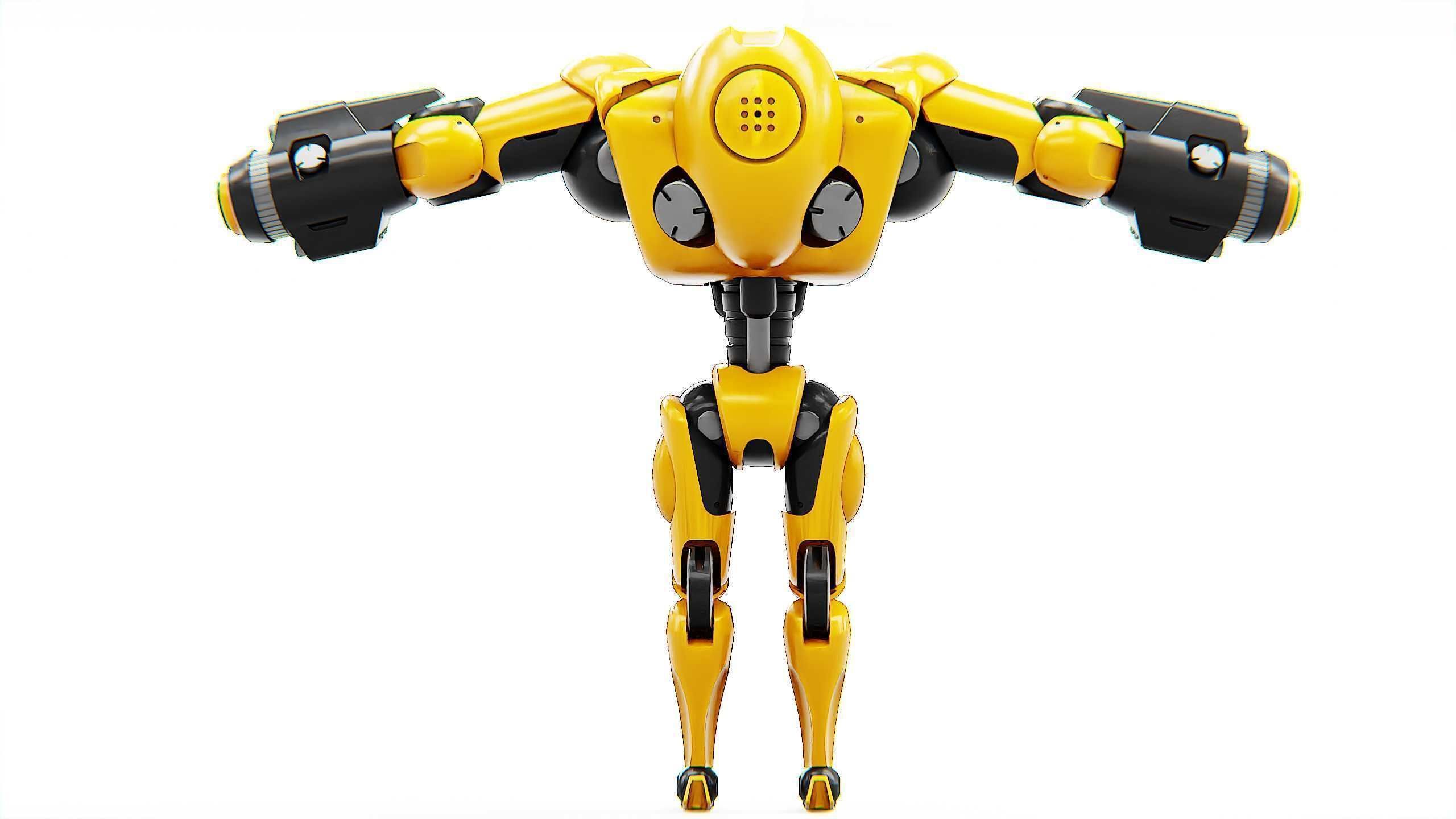 GUARD DROID X-5000 Rigged for Unreal Engine - Unity - MIXAMO  3D model_31