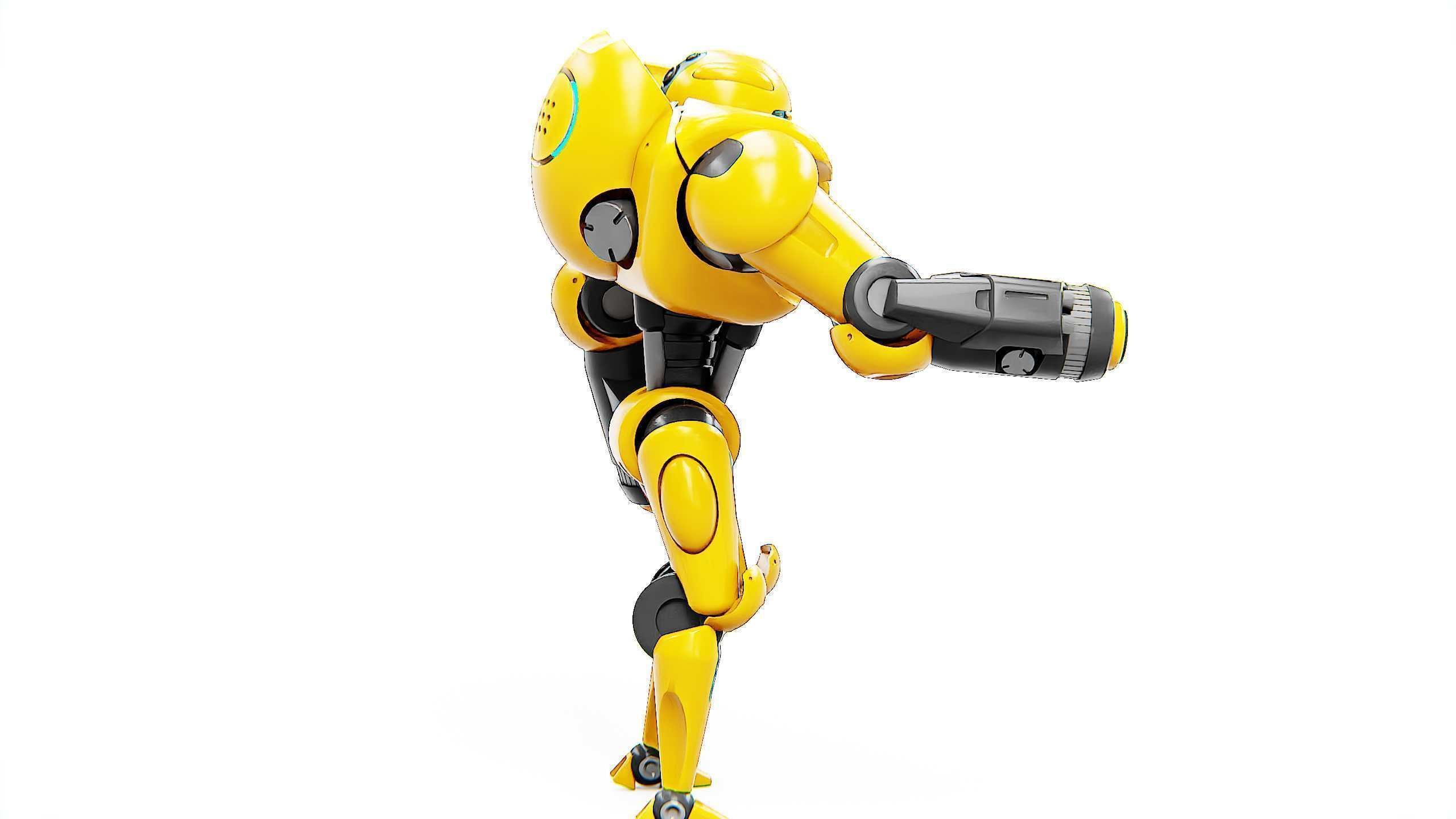 GUARD DROID X-5000 Rigged for Unreal Engine - Unity - MIXAMO  3D model_7