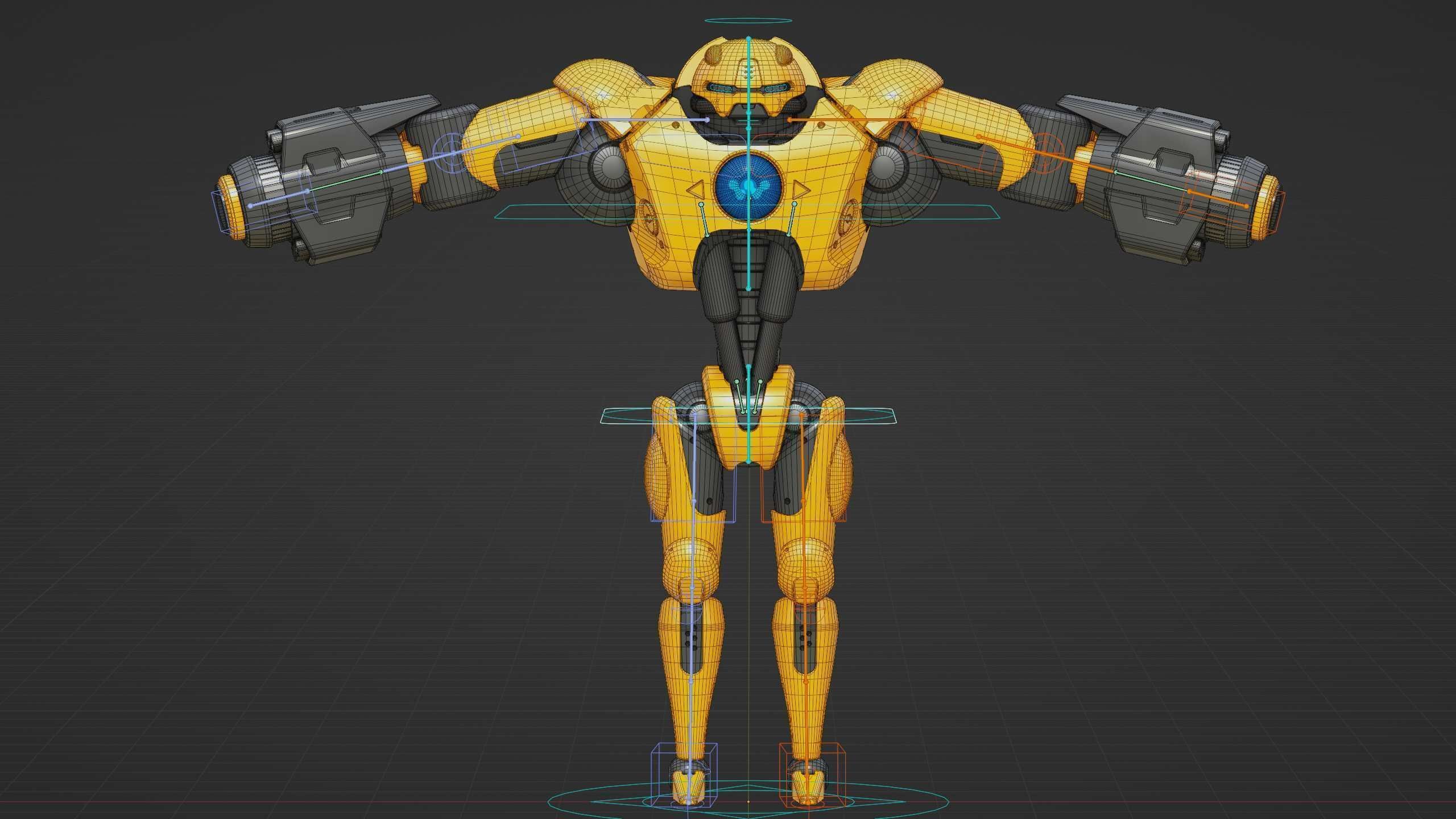GUARD DROID X-5000 Rigged for Unreal Engine - Unity - MIXAMO  3D model_39