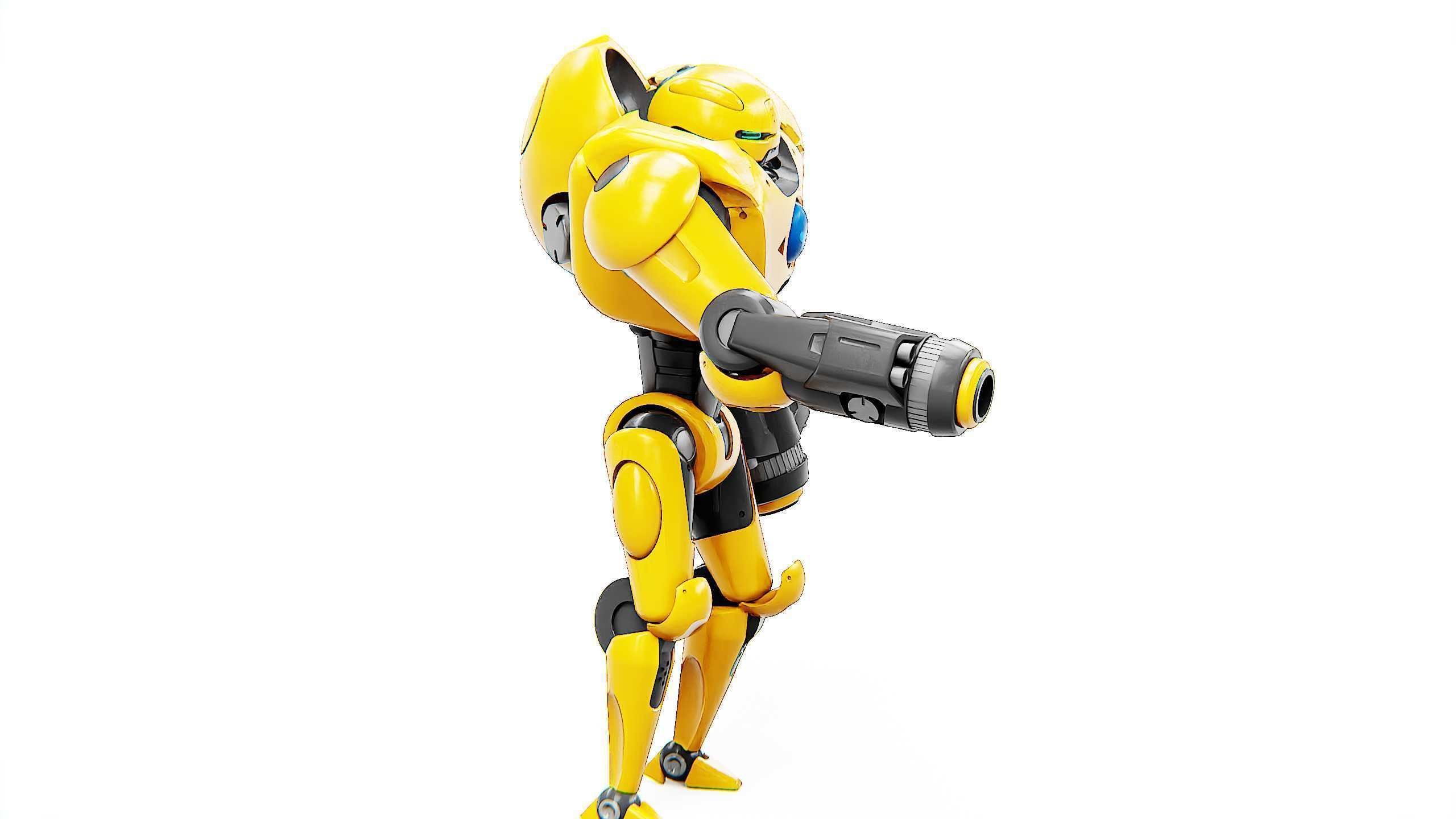 GUARD DROID X-5000 Rigged for Unreal Engine - Unity - MIXAMO  3D model_5