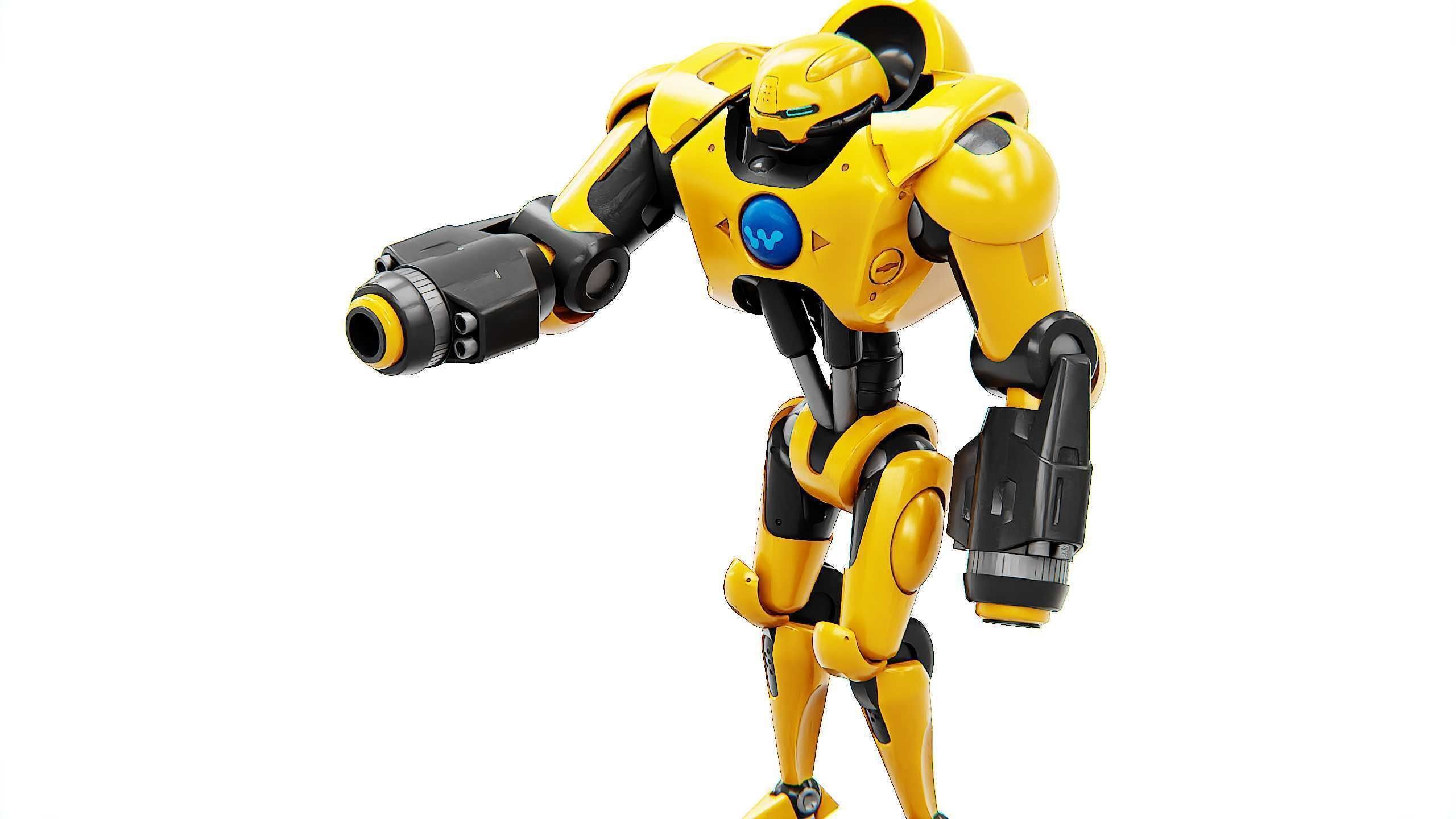 GUARD DROID X-5000 Rigged for Unreal Engine - Unity - MIXAMO  3D model_20