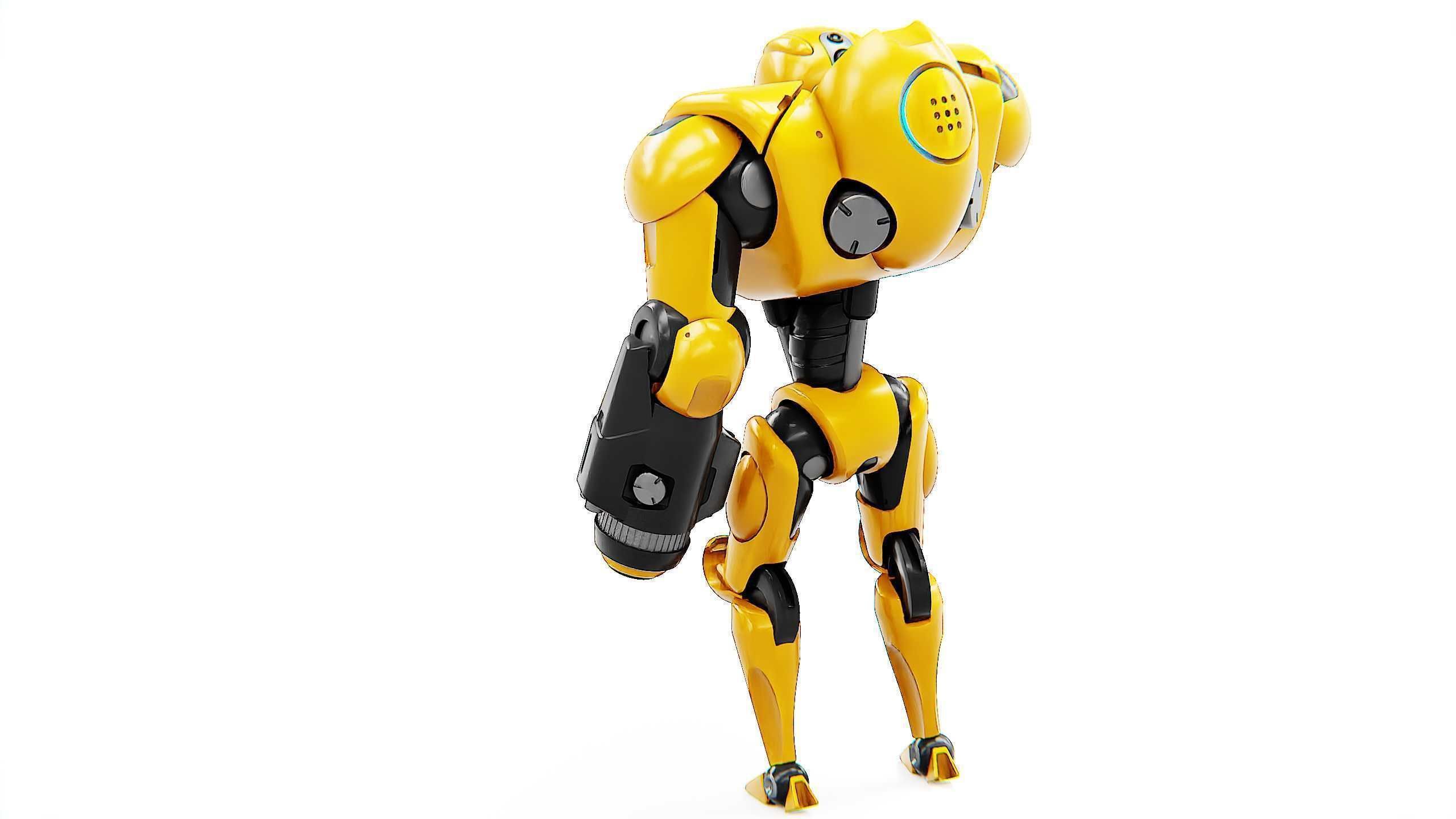 GUARD DROID X-5000 Rigged for Unreal Engine - Unity - MIXAMO  3D model_14