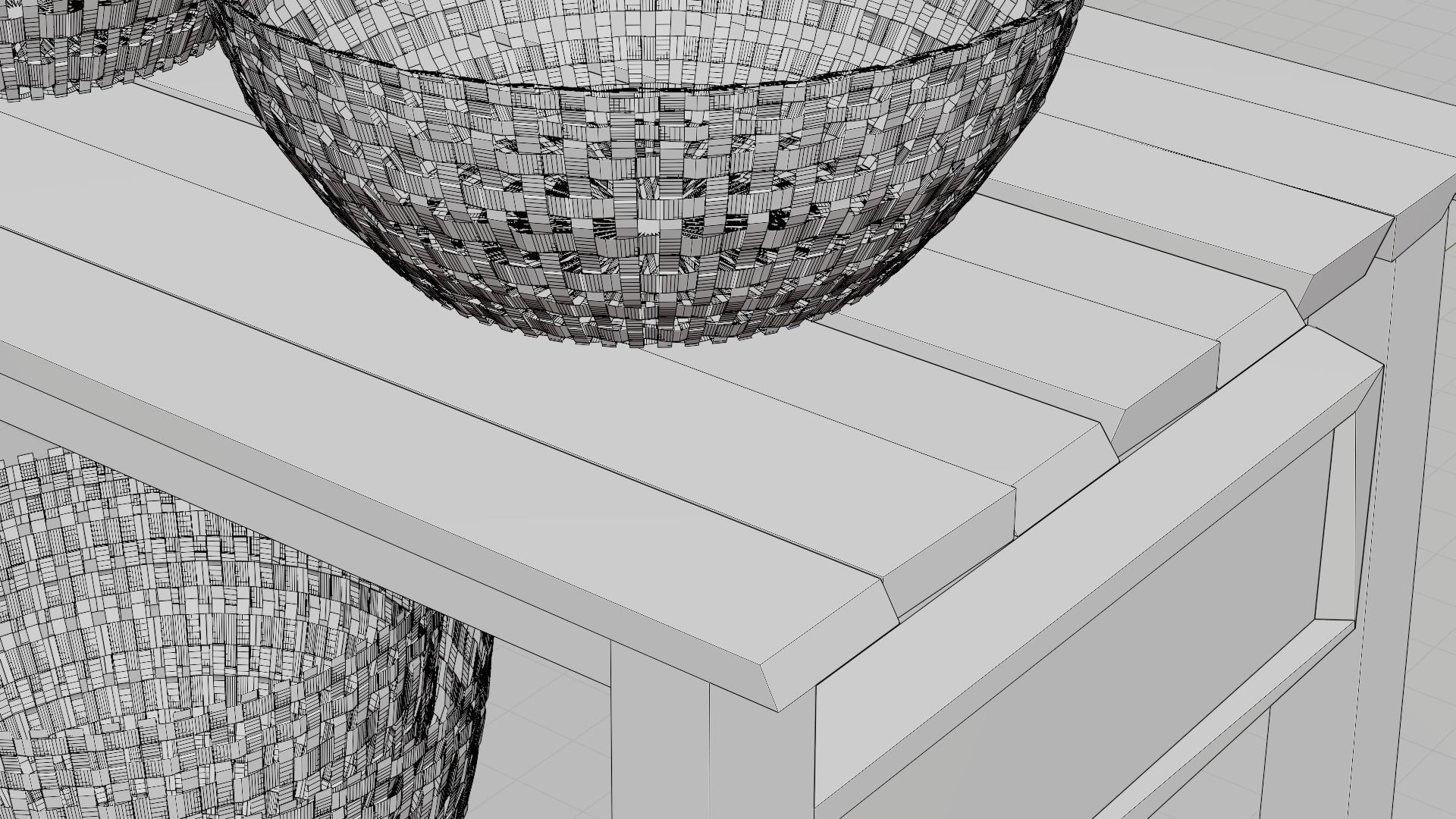 Basket and wooden table Game Assets item1 3D model_8