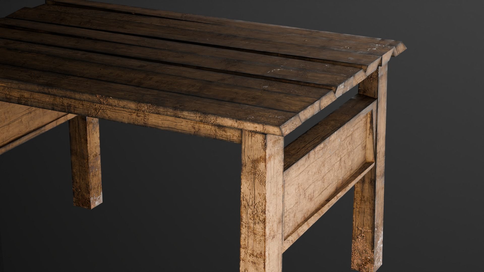 Basket and wooden table Game Assets item1 3D model_5