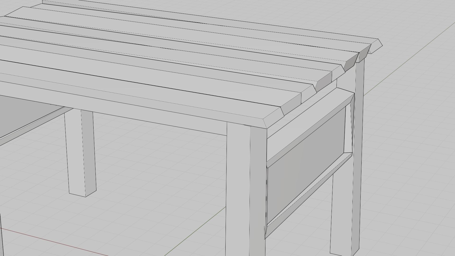 Basket and wooden table Game Assets item1 3D model_10