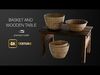 Basket and wooden table Game Assets item1 3D model_1