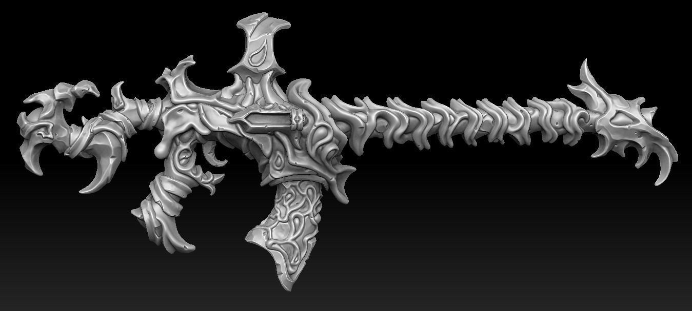 Undead assault rifle 3d print 3D print model_2